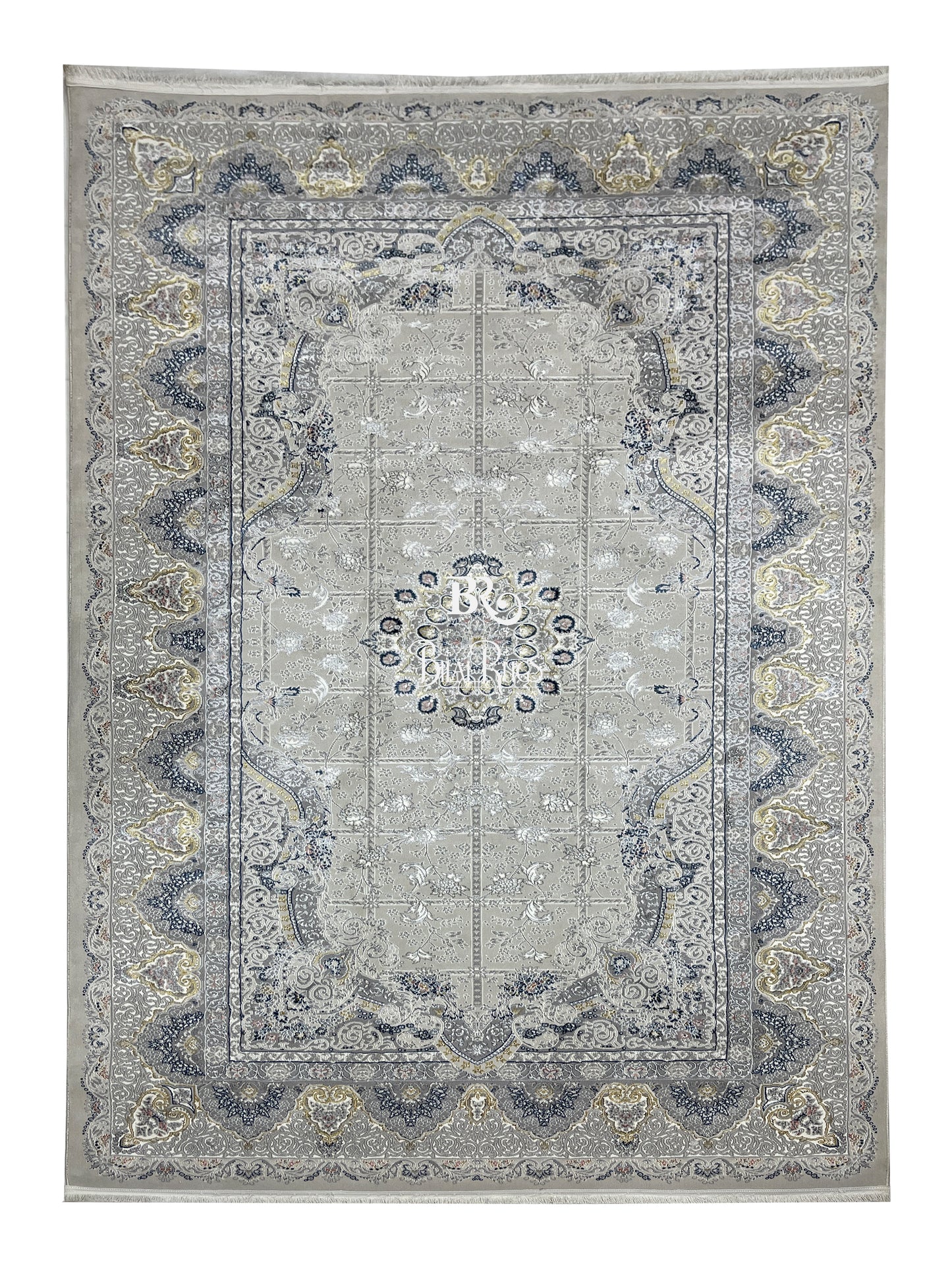 New Turkish Silk (Surya A) 
Size: 6.6 ft width x 9.6 ft length (200cm x 290cm)
Article -614- Off White