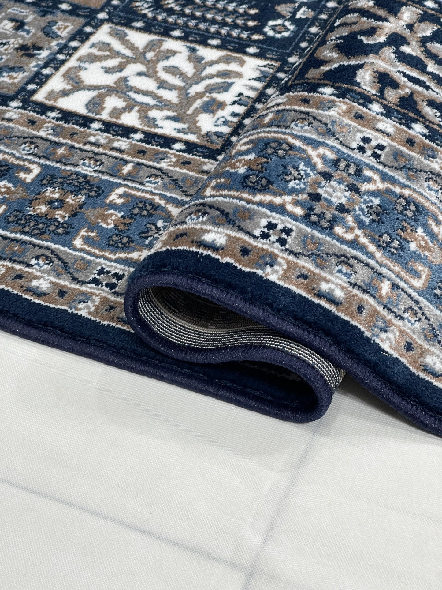 Persian Polypropylene Rug,back woven(Article-26-Dark Blue)