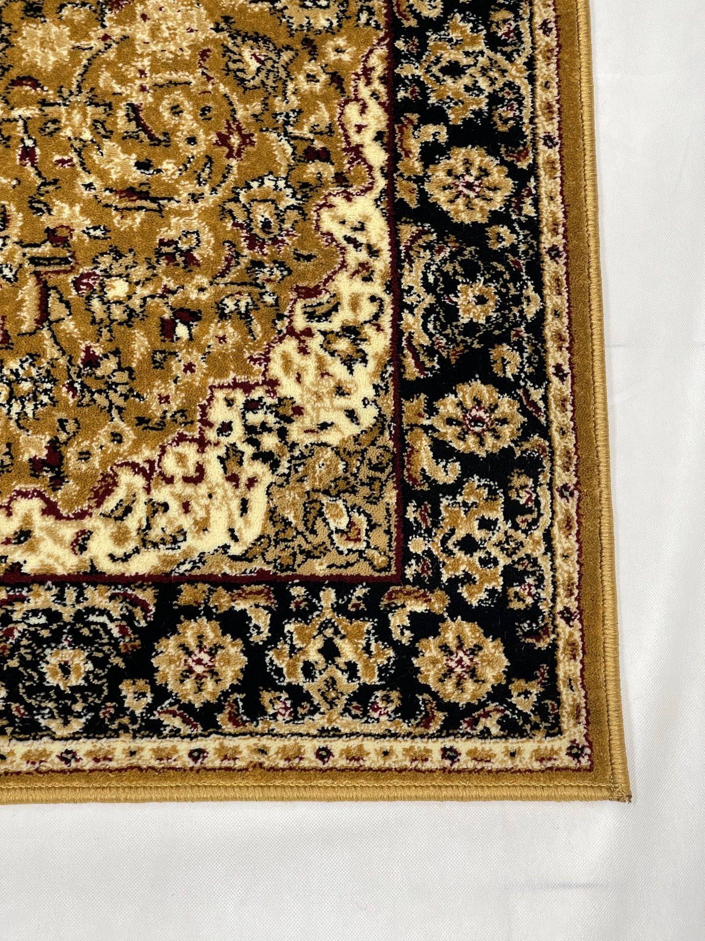 Persian Polypropylene Rug,Woven Back (Article-01-Gold) Size : 3 ft width x 5 ft length (100cm x 150 cm)