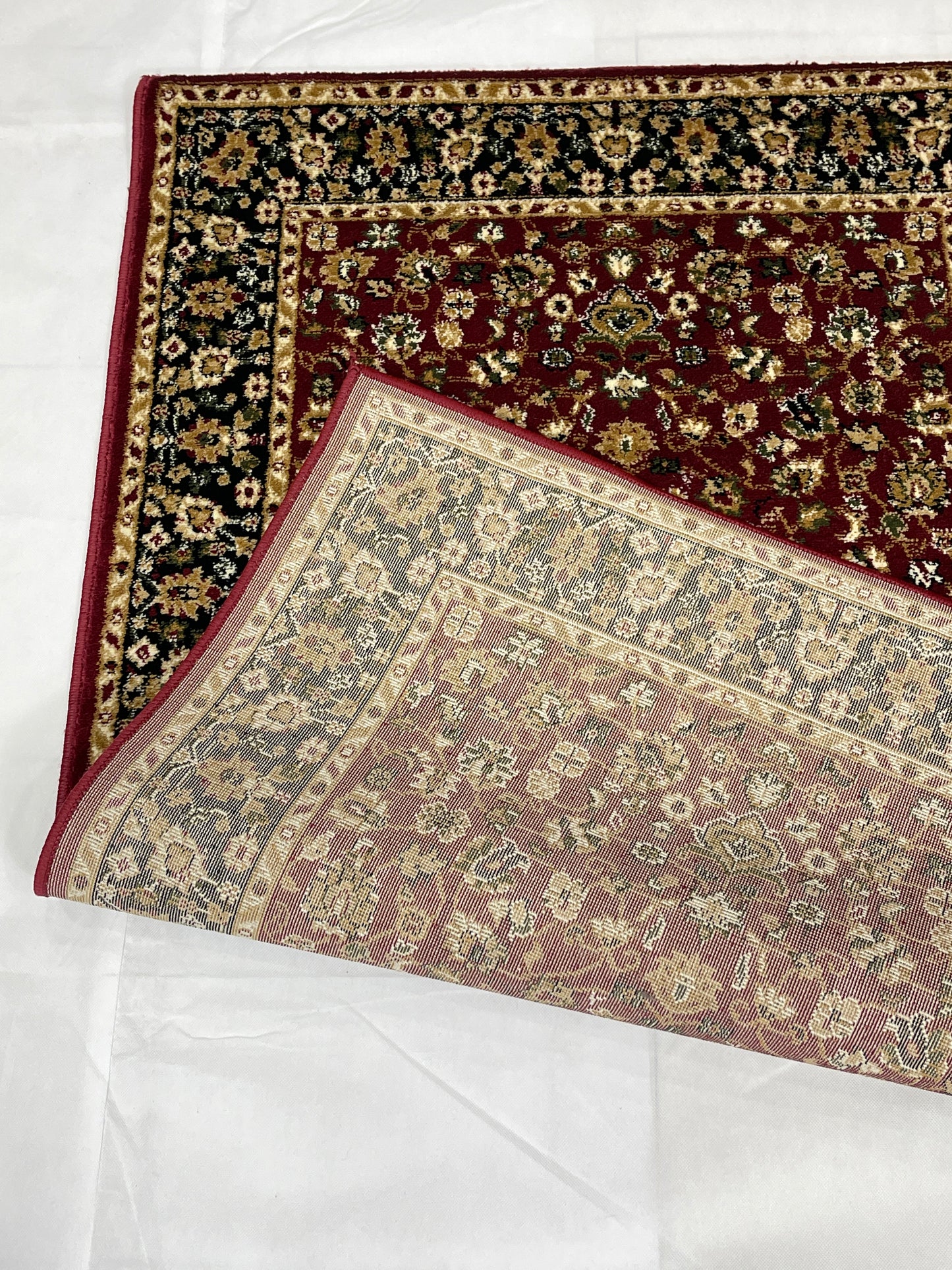 Persian Polypropylene Rug,Woven Back (Article-140-Red) Size : 3 ft width x 5 ft length (100cm x 150 cm)