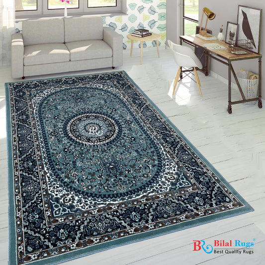 Persian Polypropylene Rug,back woven(Article-22-Feroze)
Size : 5ft width  x 7.3ft length (150cm x 220cm)
