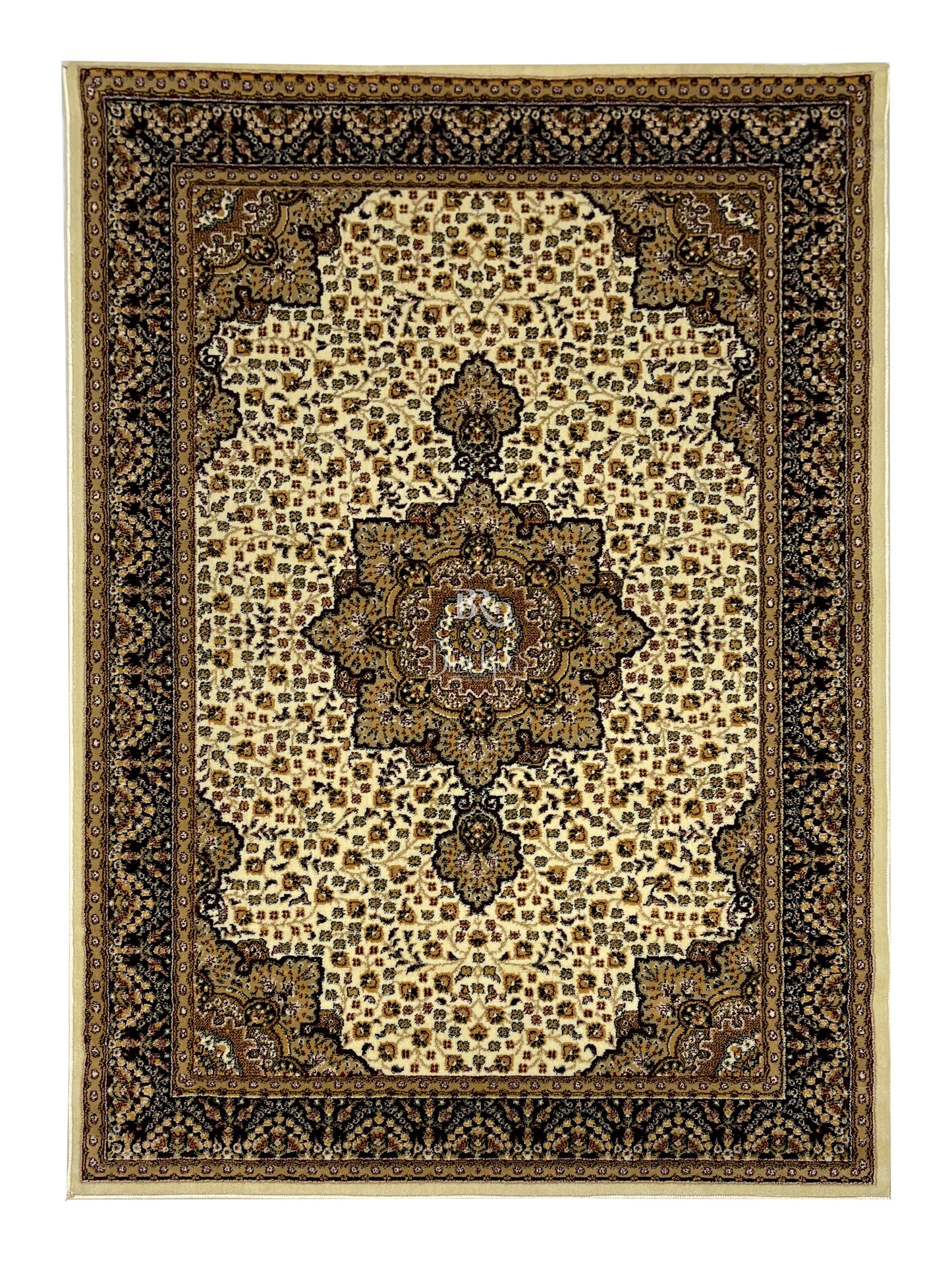 Persian polypropylene Rug,back woven(Article-04-Off White ,Multi)
