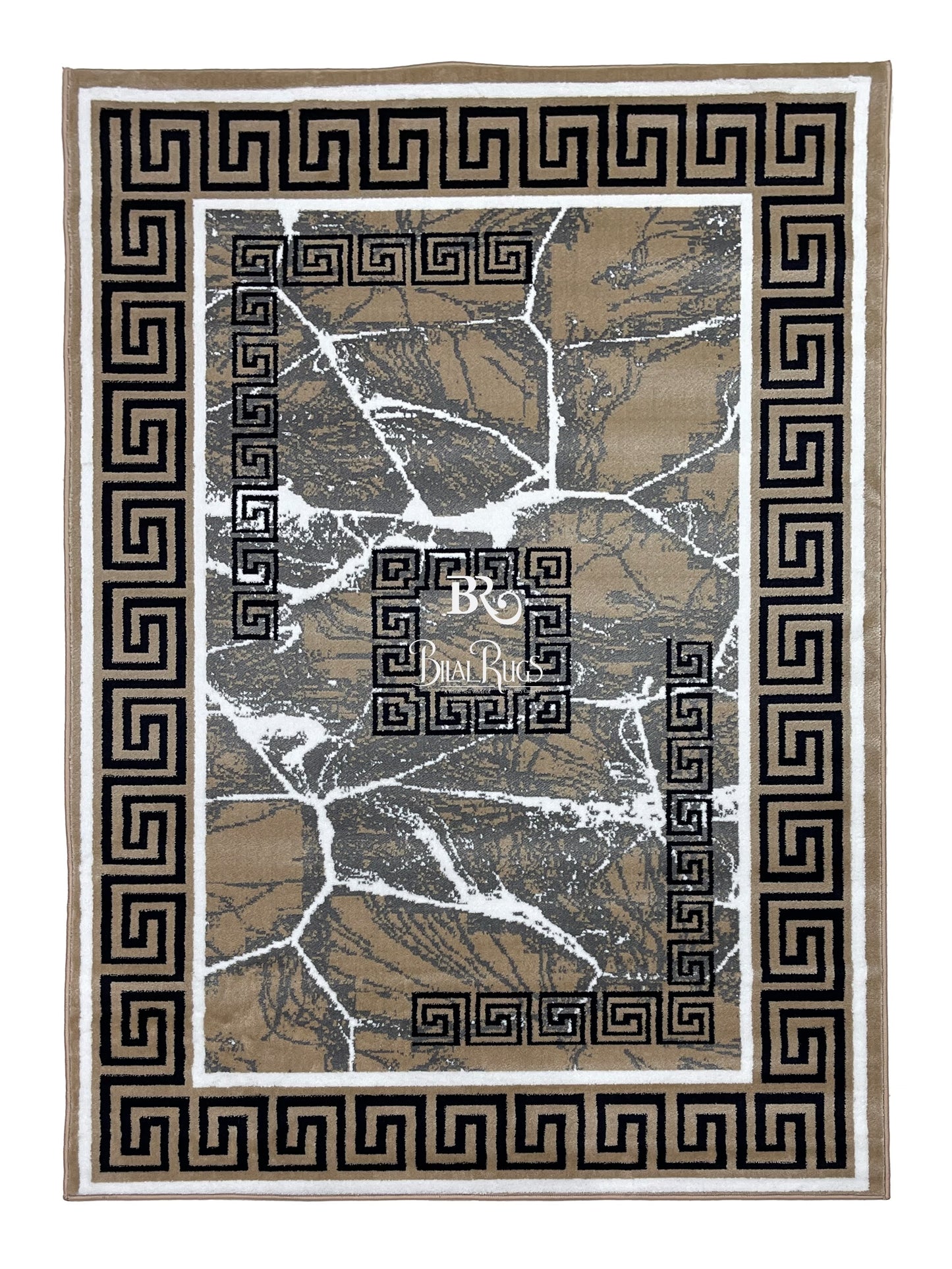 Versace  Polypropylene woven Rug.
Article-1299-Mink
Size : 5ft width  x 7.3ft length (150cm x 220cm)
