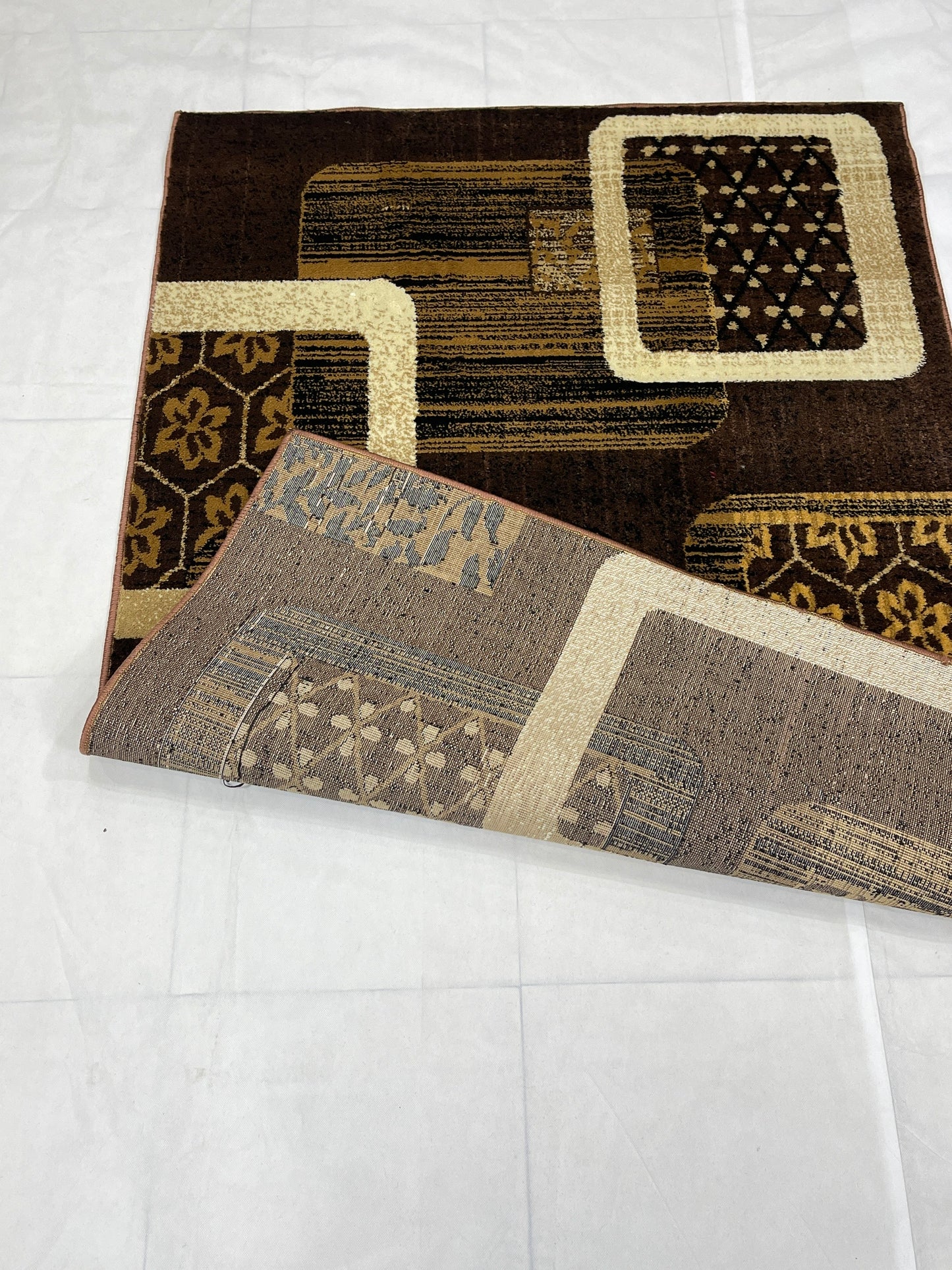 Modern  Polypropylene Rug,back woven(Article-611-Brown)