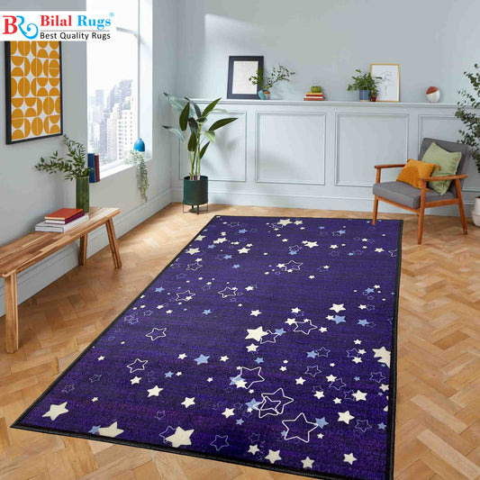 TPR Non Woven Rugs For Kids Room Article-13-Blue & purple