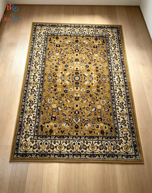 Persian polypropylene Rug,back woven(Article-140-Gold)