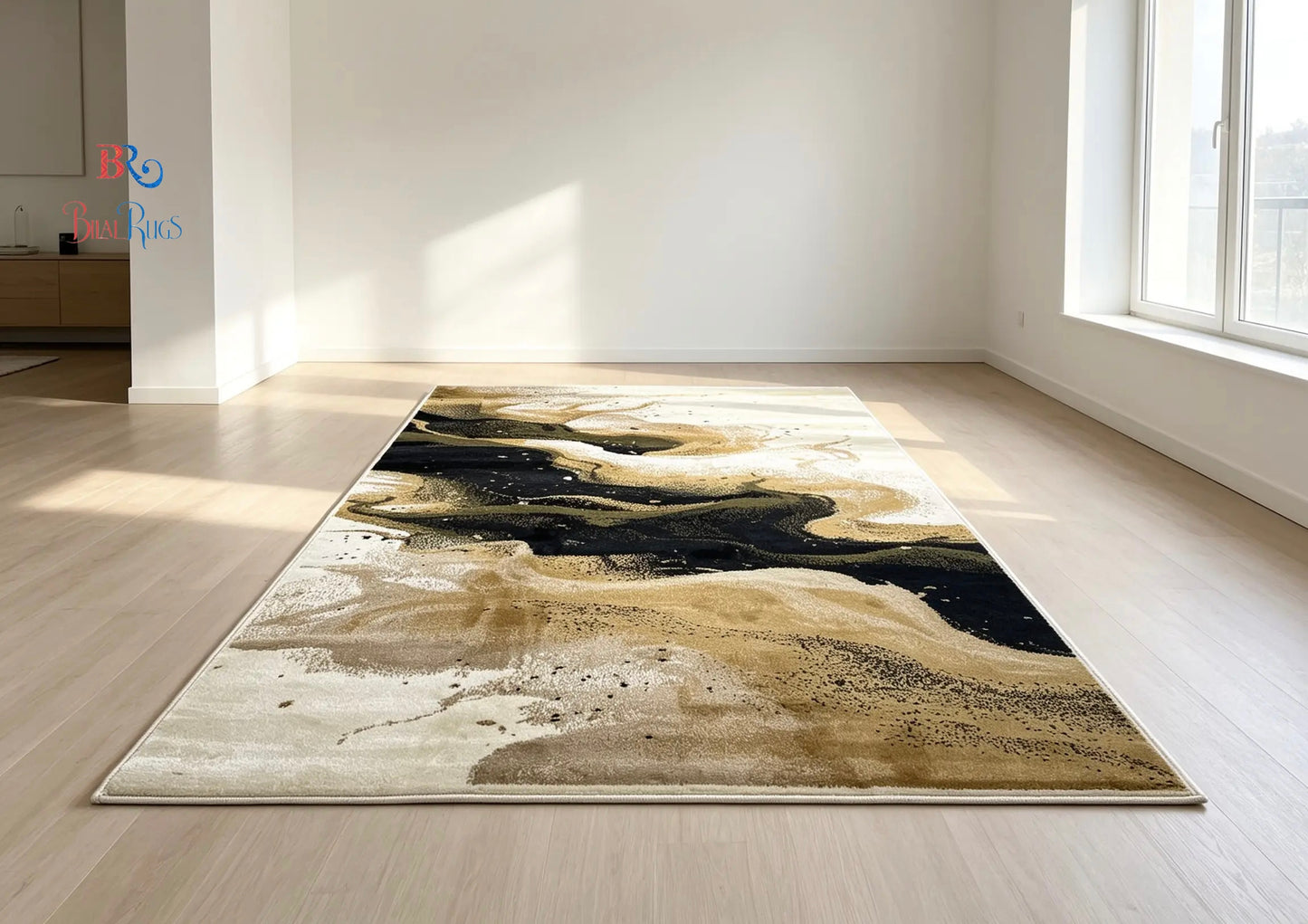 Modern Polypropylene Rug,back woven(Article-655-Off white)