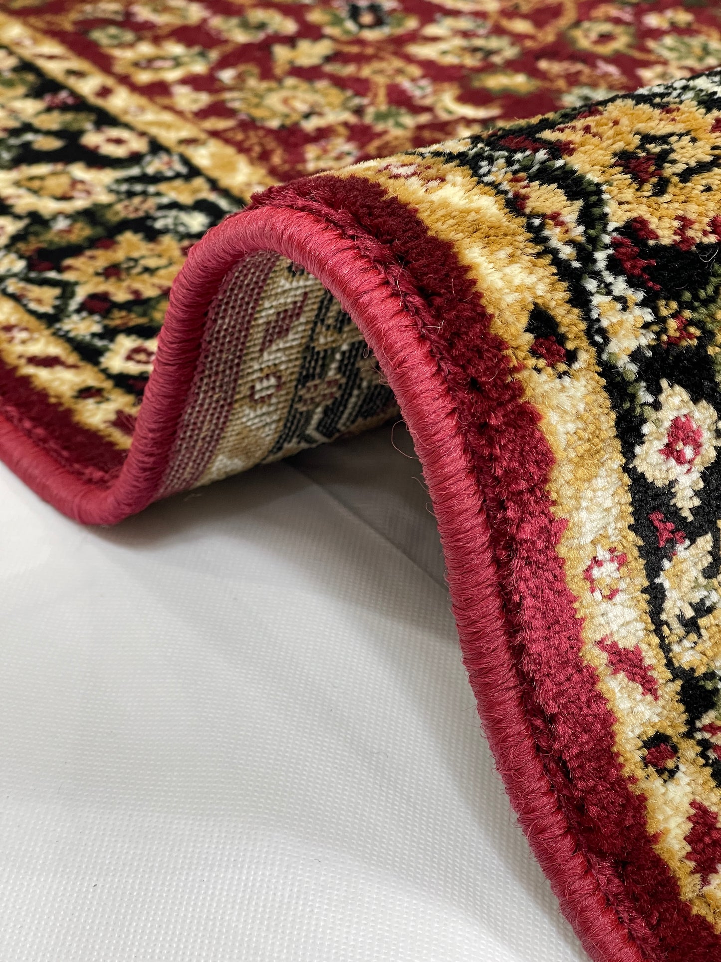 Persian Polypropylene Rug,Woven Back (Article-140-Red) Size : 3 ft width x 5 ft length (100cm x 150 cm)