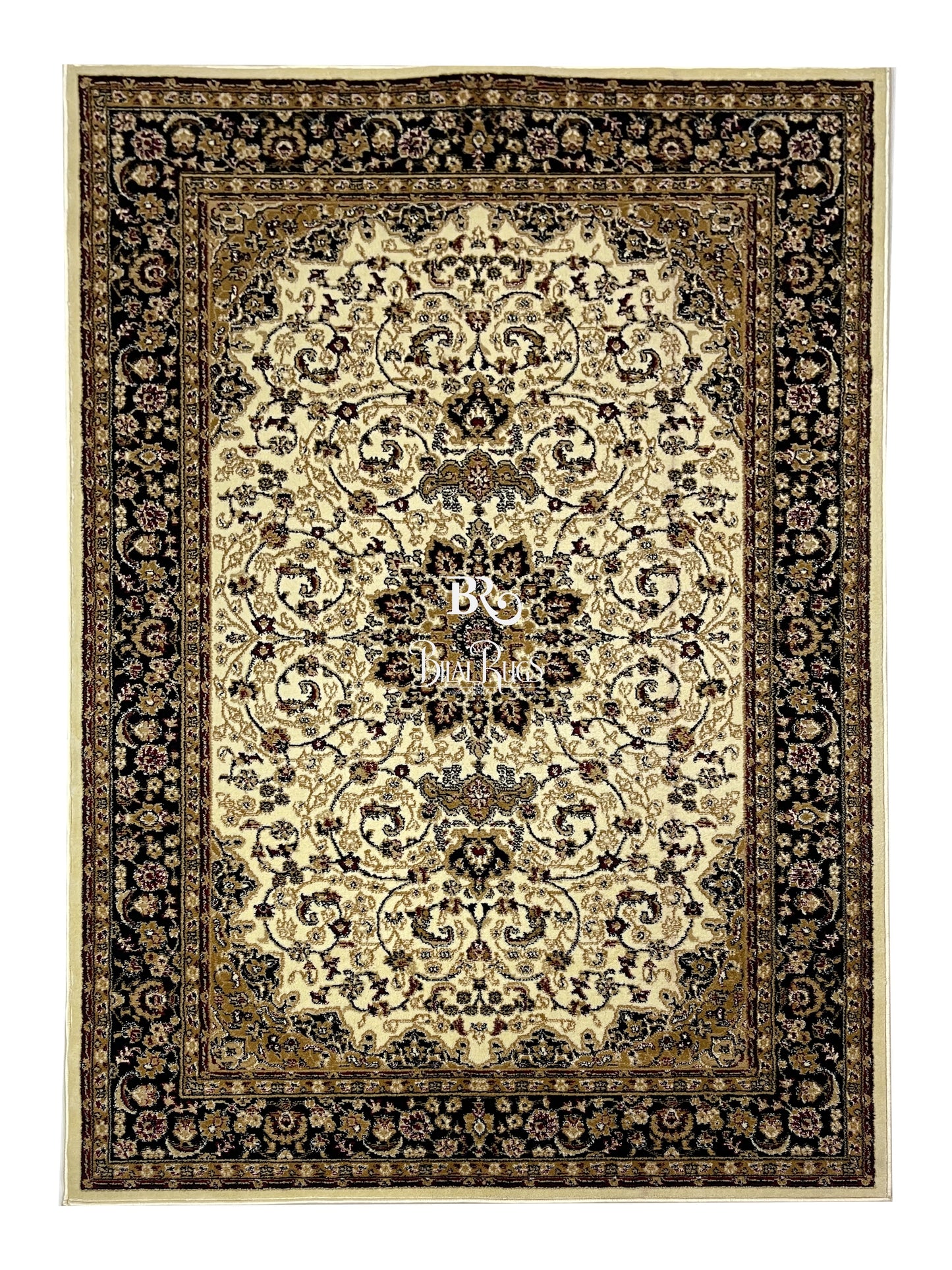 Persian  Polypropylene Rug,back woven(Article-19-Off white)
Size : 5ft width  x 7.3ft length (150cm x 220cm)