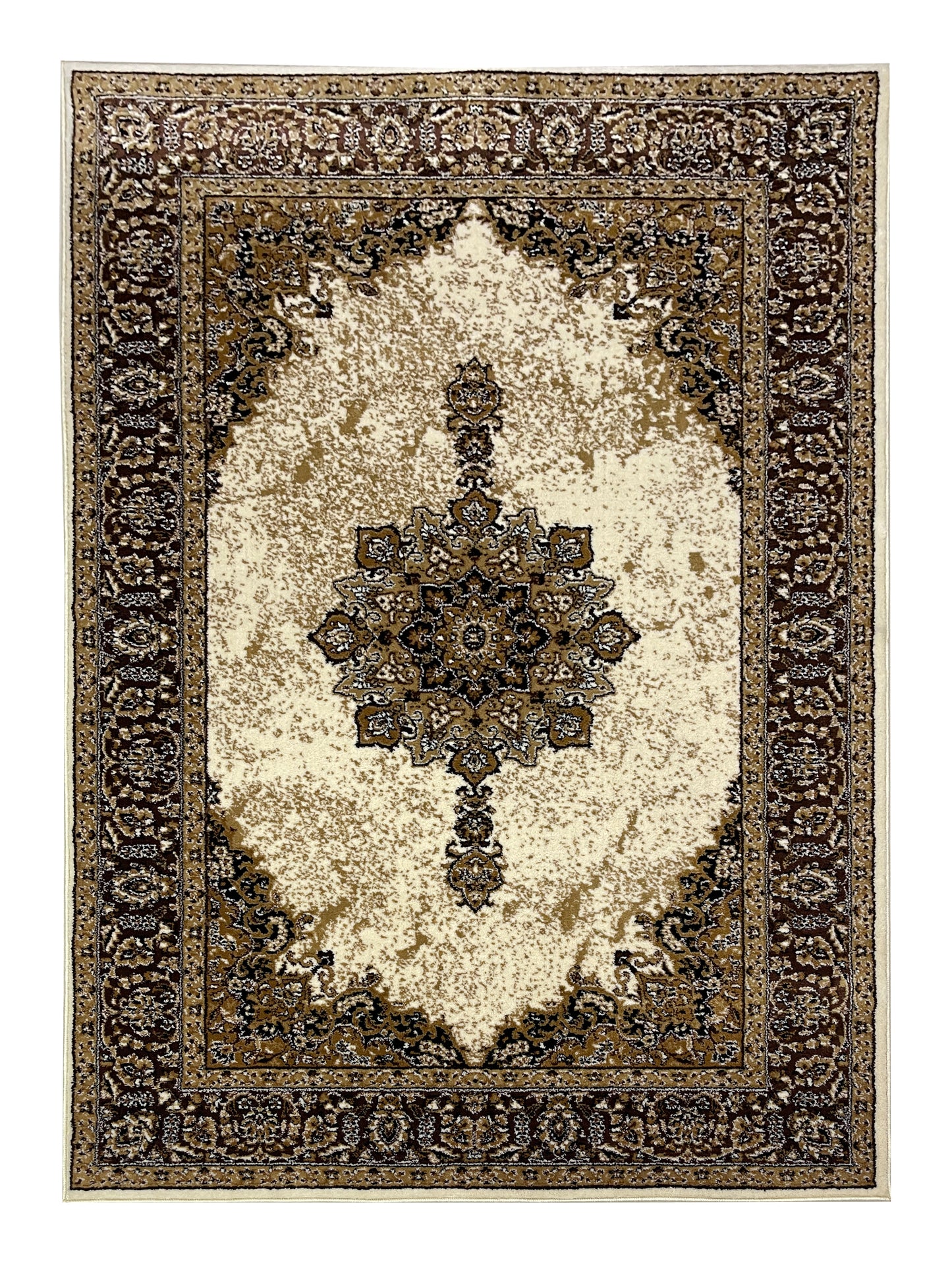 Persian polypropylene Rug,back woven(Article-45-Off White )