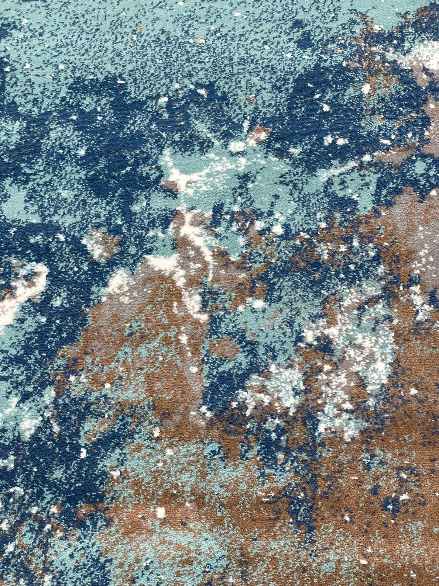 Modern Polypropylene Rug,back woven(Article-1443-Feroze) Size : 4 ft width x 5.6 ft length (120 cm x 170 cm)