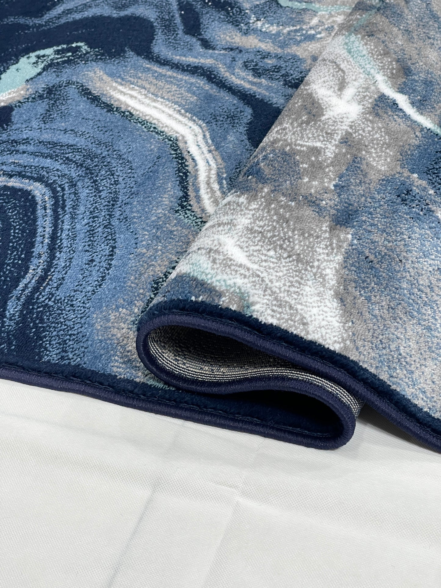 Modern polypropylene Rug,back woven(Article-302-Dark Blue)