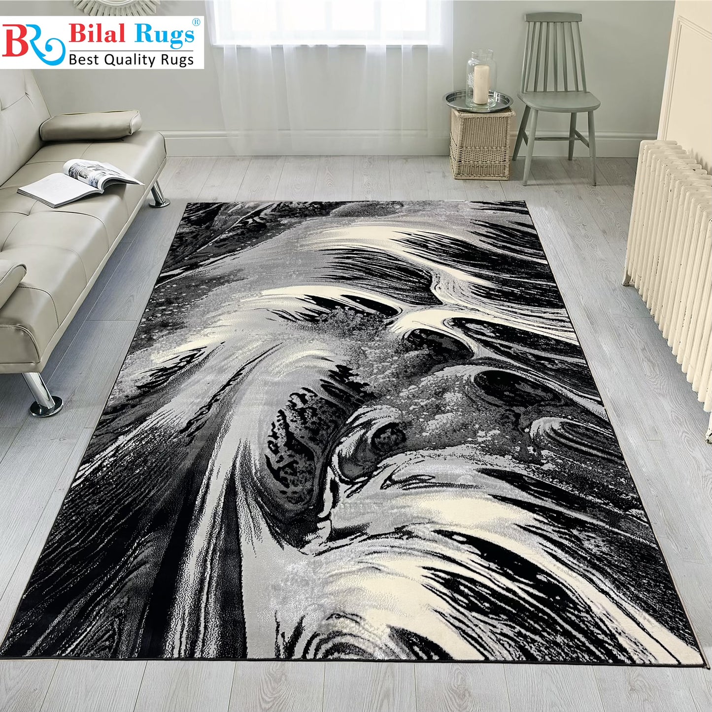 Turkish Top Quality Silk.(Article-1076-Black , Grey)
Size: 6.6 ft width x 9.6 ft length (200cm x 290cm)