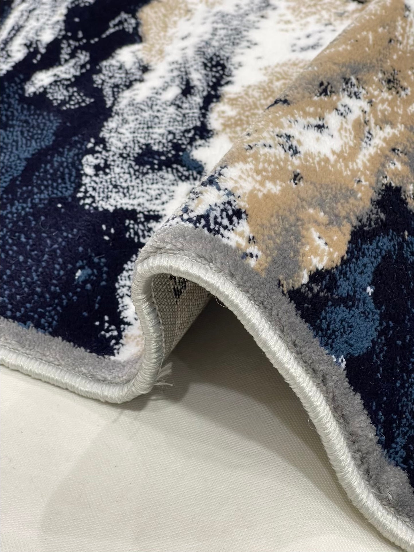Modern polypropylene Rug,back woven(Article-1560-Grey)