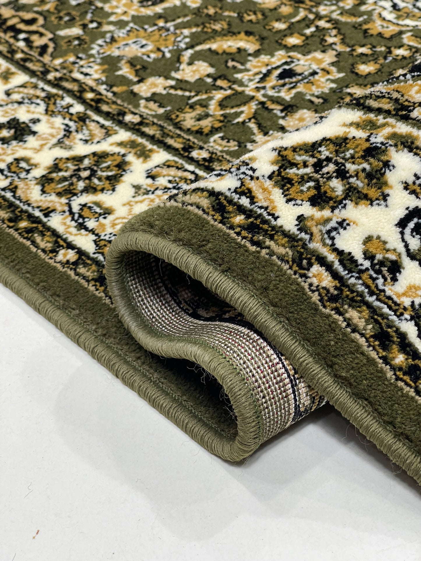 Persian polypropylene Rug,back woven(Article-01-Green)