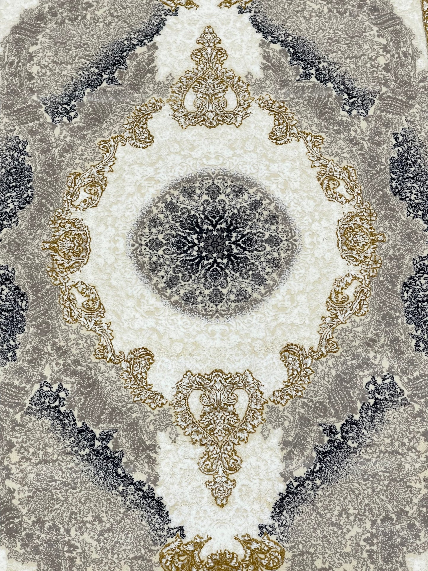 Irani Pure Acrylic 1200 Reeds Article -203-Off white Size : 3 ft width x 5 ft length (100cm x 150cm)