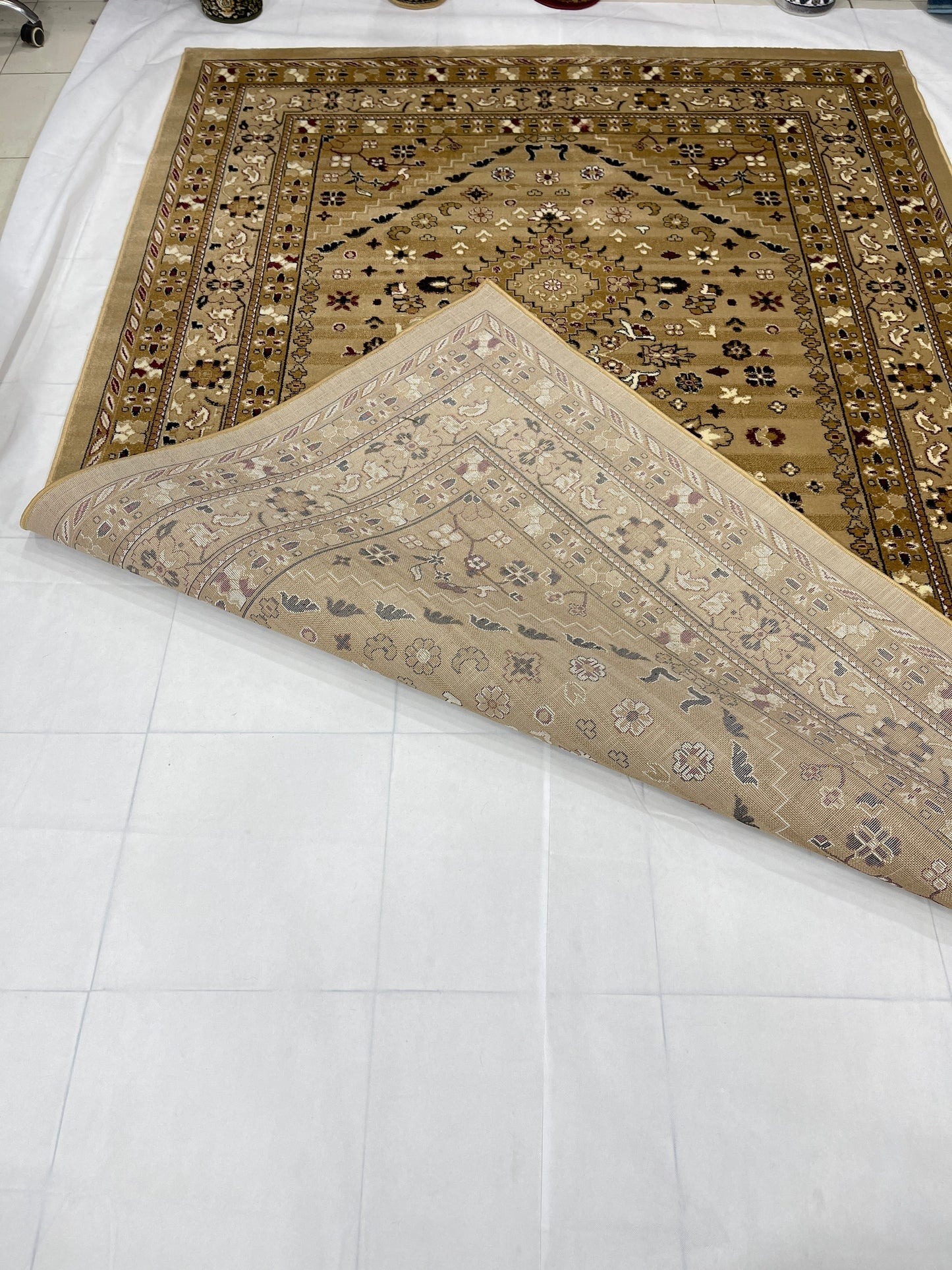 Persian polypropylene Rug,back woven(Article-55-beige)