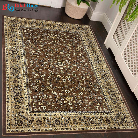 All over  polypropylene Rug,back woven(Article-140-Brown)