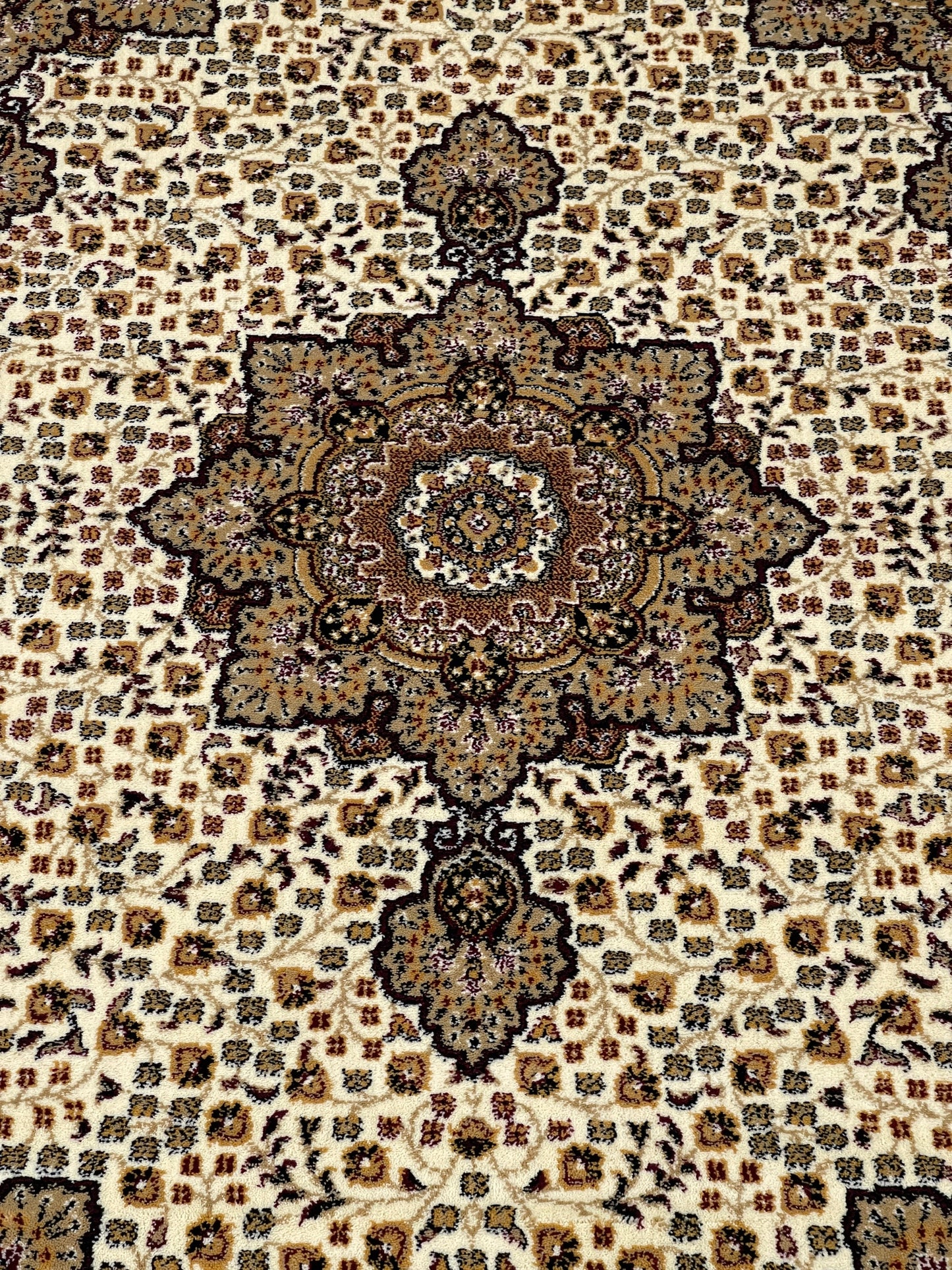 Persian polypropylene Rug,back woven(Article-04-Off White ,Multi)