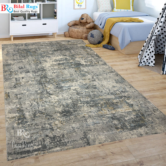 New Turkish Silk (Surya A) 
Size: 6.6 ft width x 9.6 ft length (200cm x 290cm)
Article -623- Grey