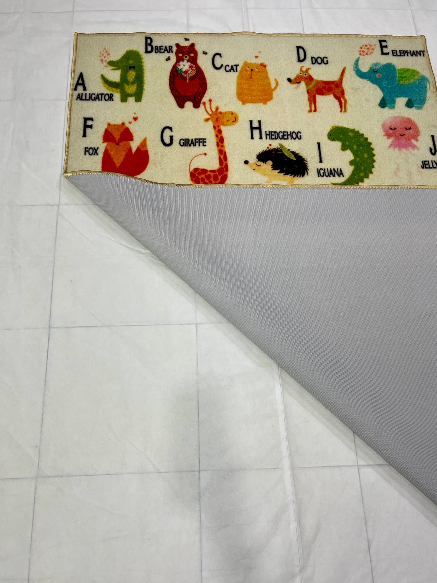 TPR Non Woven Kids Rug.  Article-93-Off white