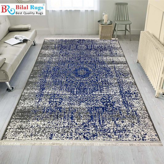 Irani Premium Silk.
(Article-1604- Grey , Blue)
Size : 5ft width  x 7.3ft length (150cm x 220cm)