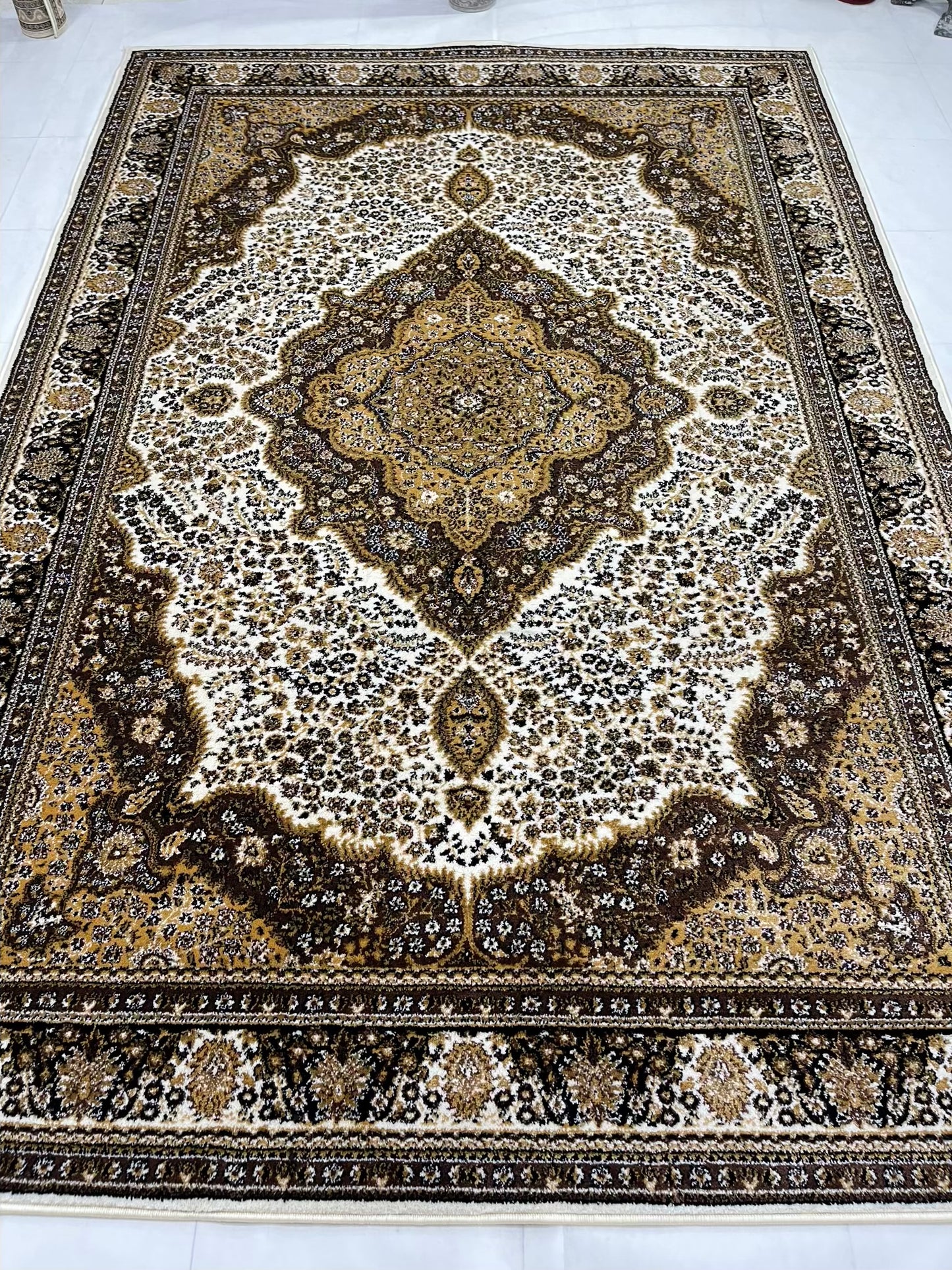 Persian polypropylene Rug,back woven(Article-25-Off white)