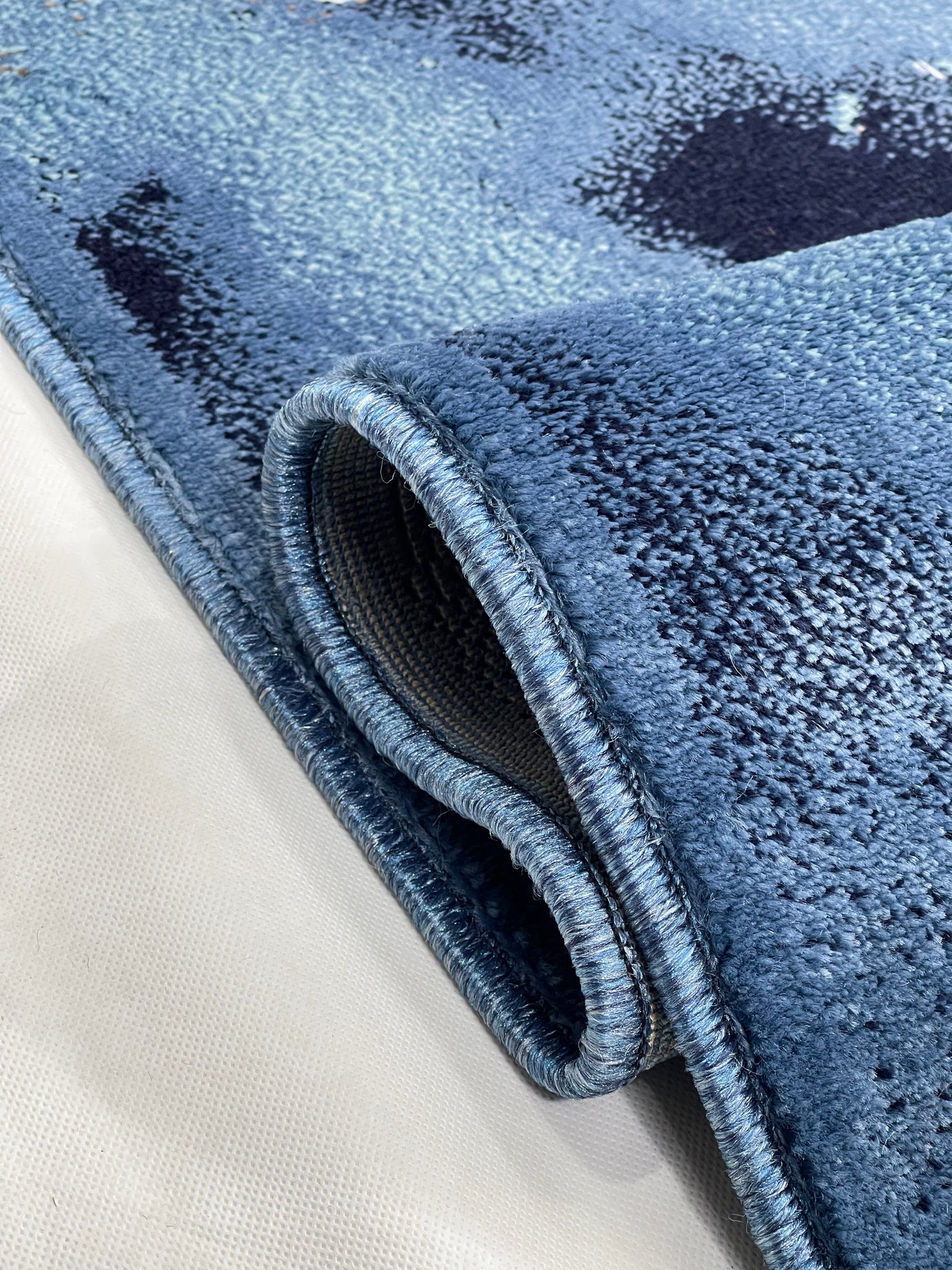 Modern polypropylene Rug,back woven(Article-186-Blue)