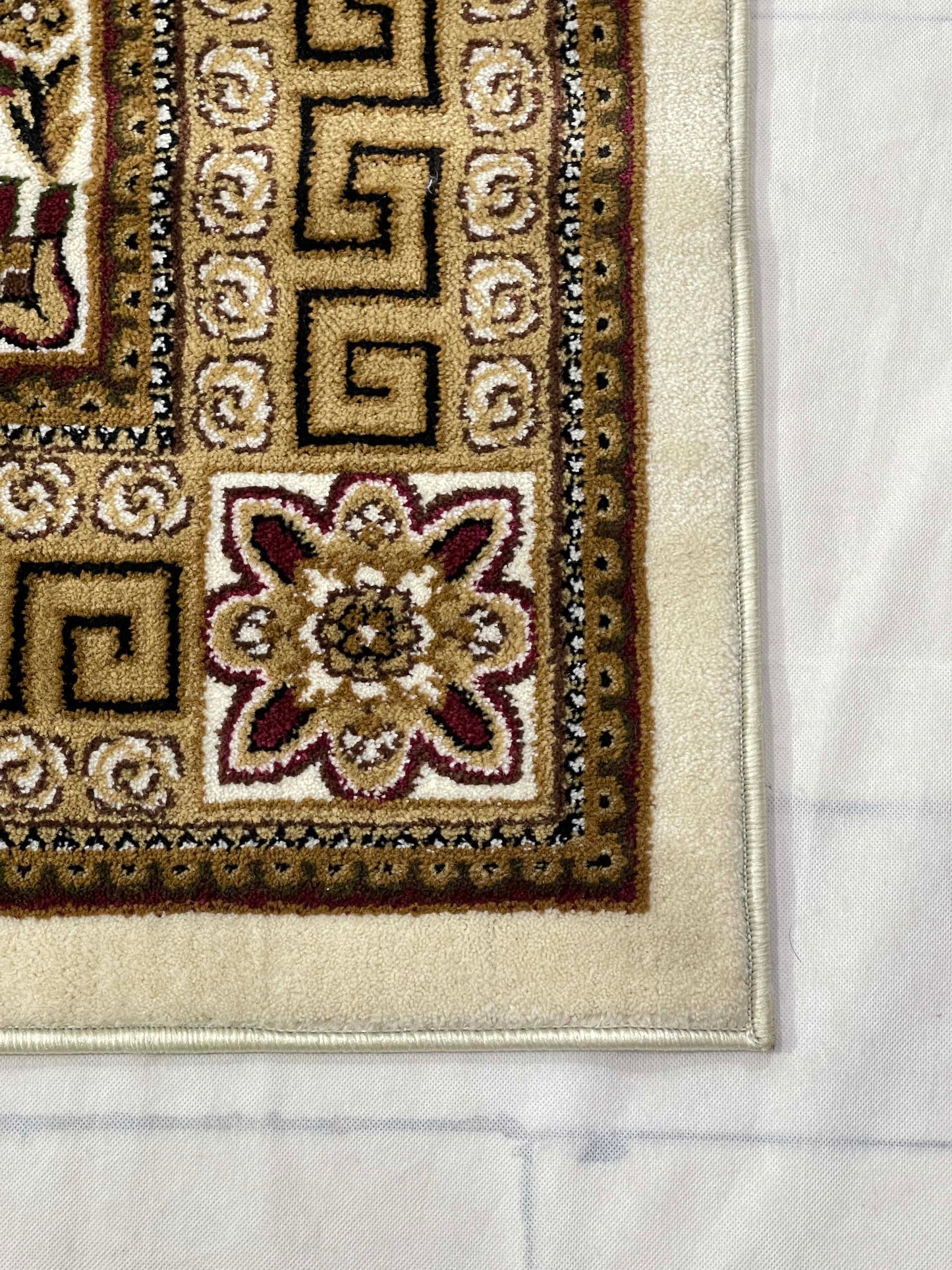 Persian polypropylene Rug,back woven(Article-23-off white)