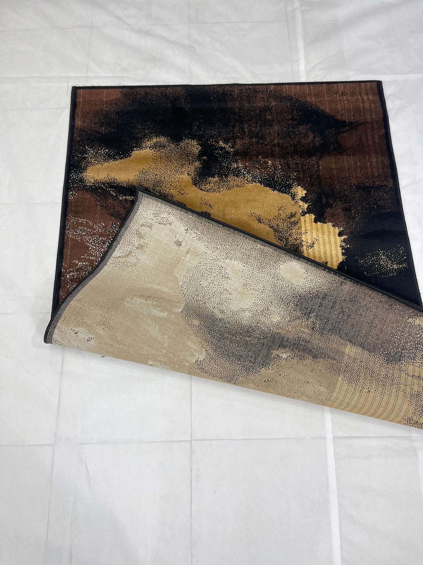 Modern Polypropylene Rug,back woven(Article-655-Black)