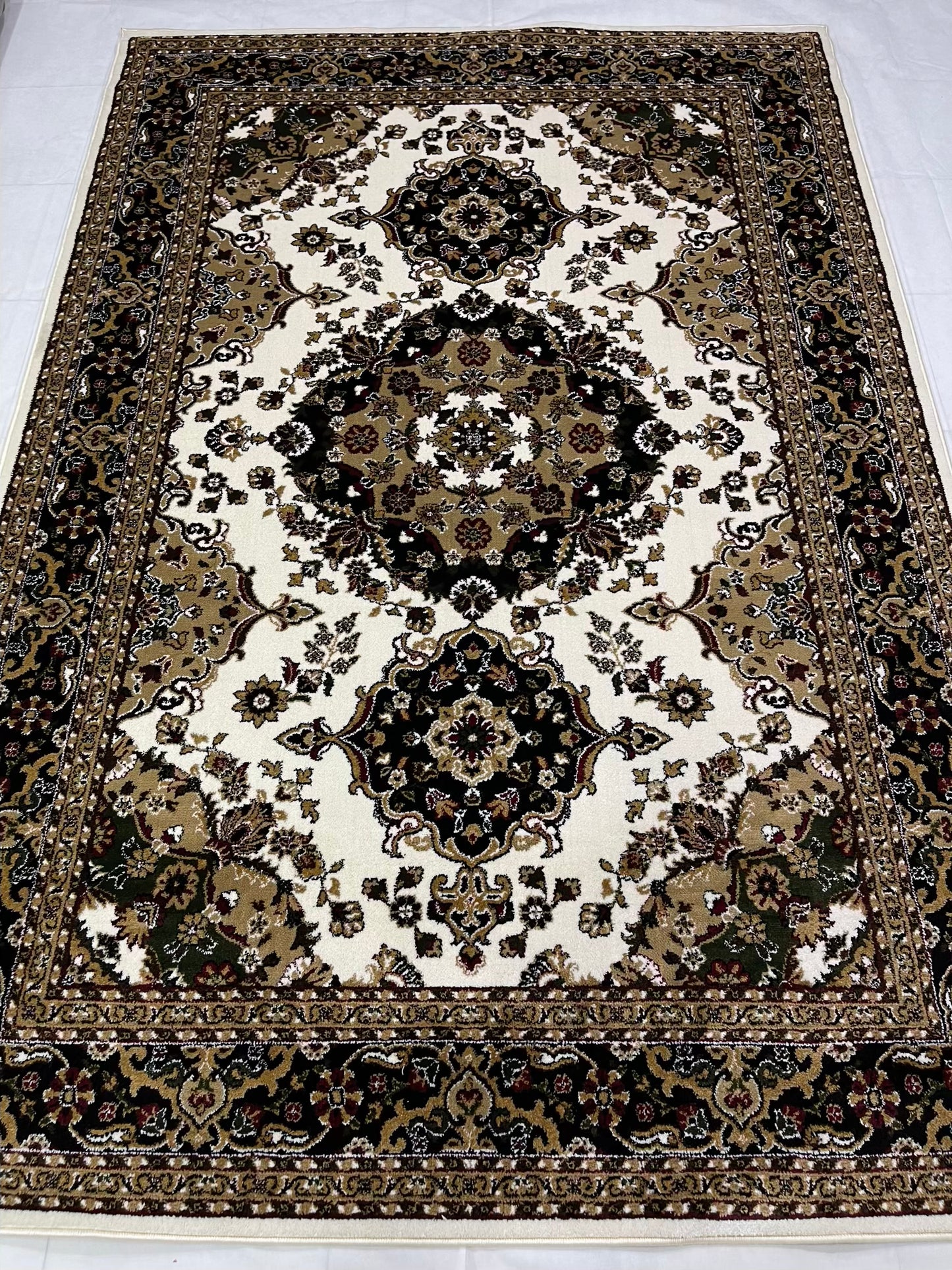 Persian polypropylene Rug,back woven(Article-186-Off white)