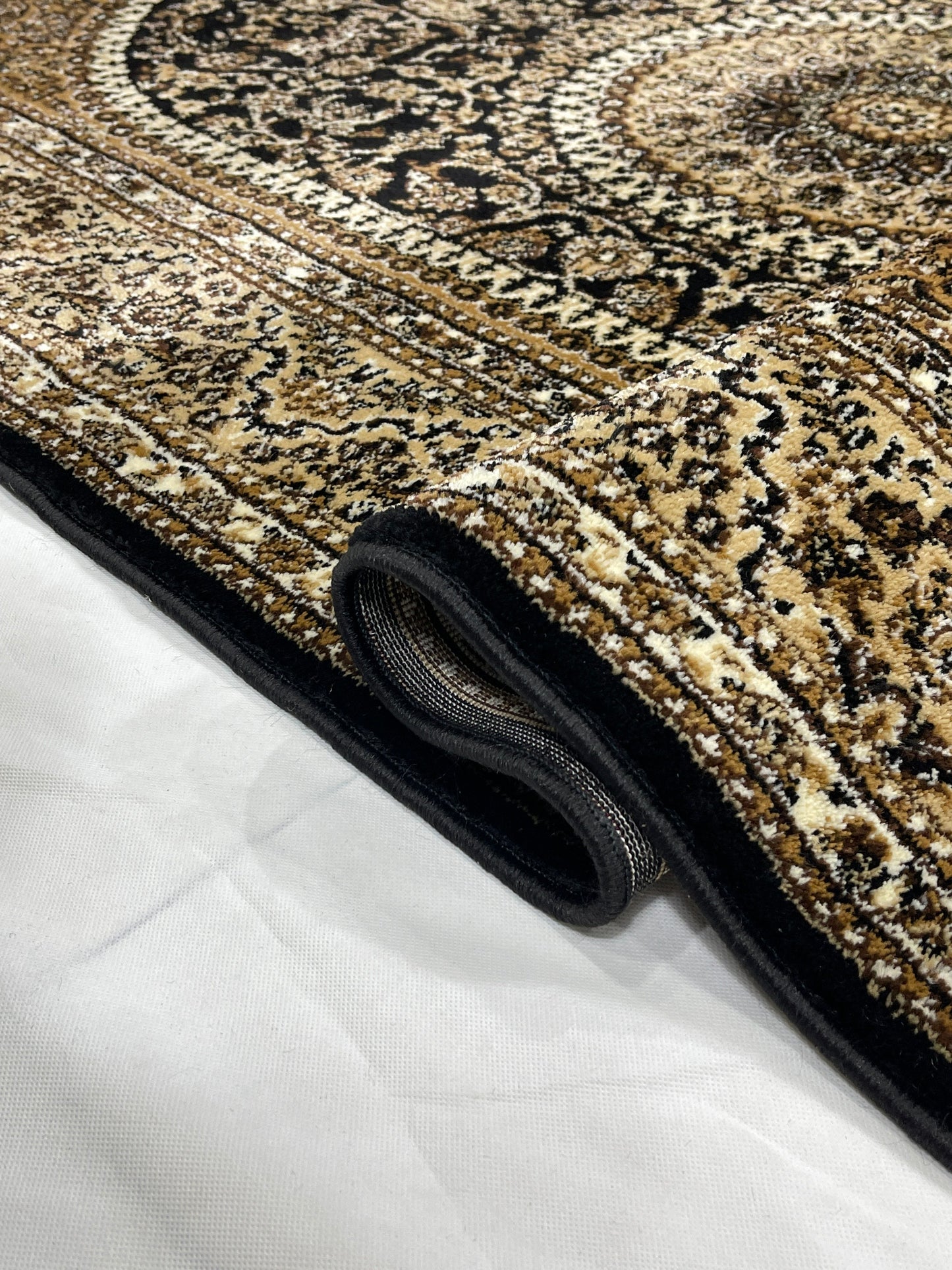 Persian Polypropylene Rug,back woven(Article-22-Black)
Size : 5ft width  x 7.3ft length (150cm x 220cm)