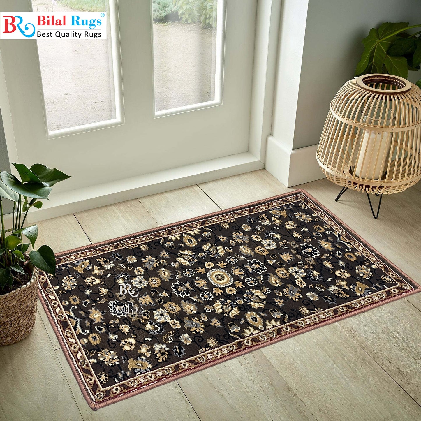 Brown Polypropylene Woven Door Mat.
Size : 40 cm x 75 cm