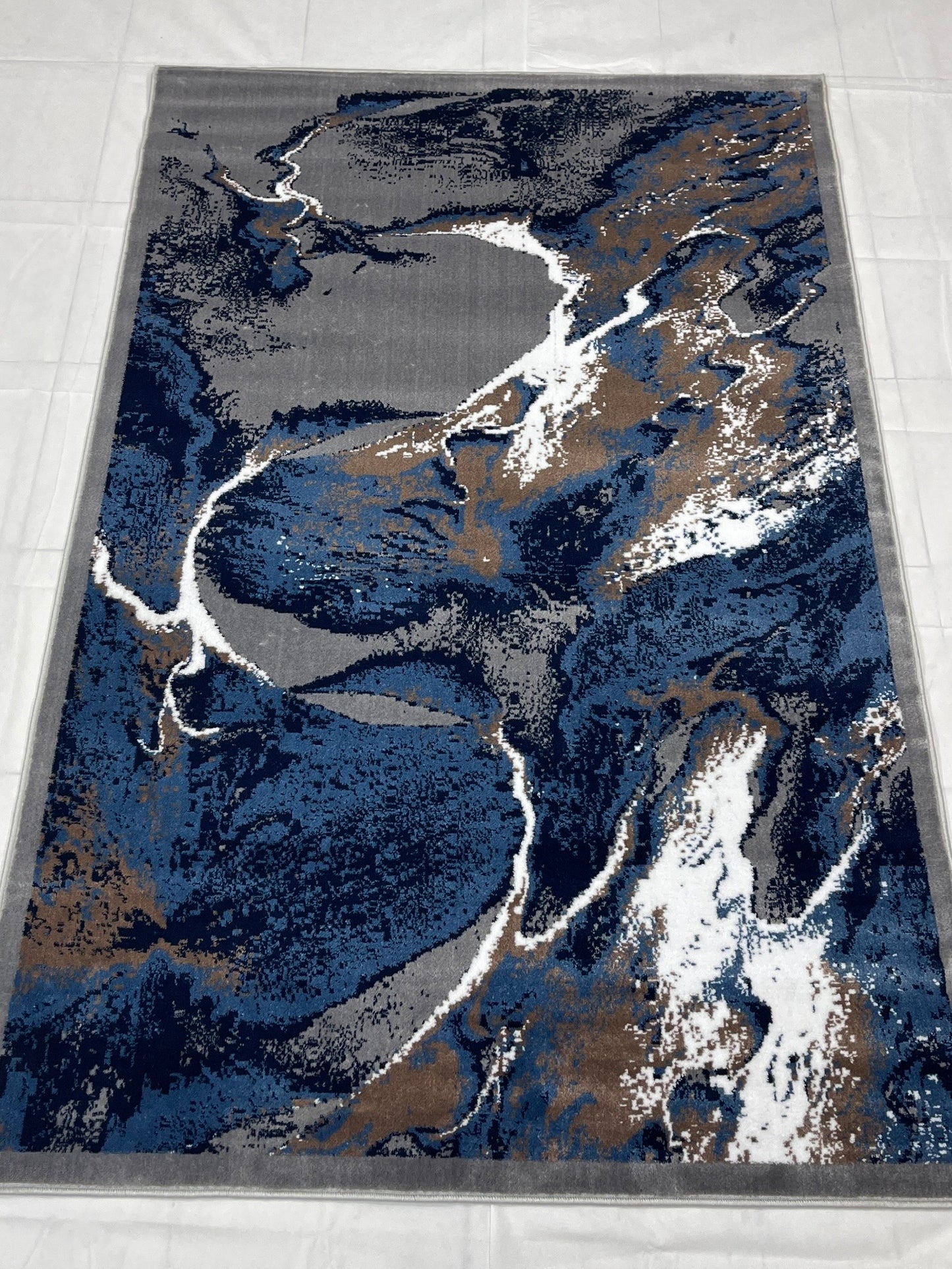 Modern polypropylene Rug,back woven(Article-304-Grey)