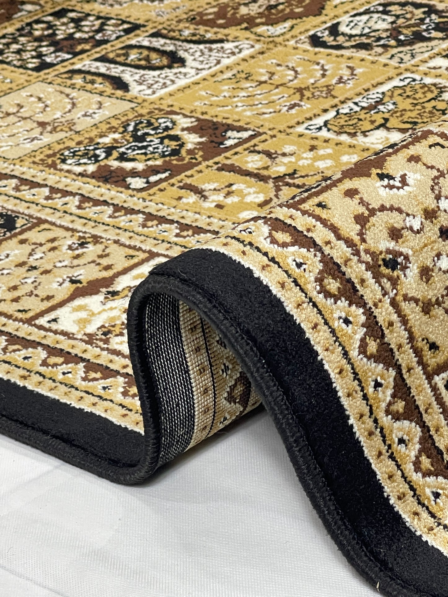 Persian polypropylene Rug,back woven(Article-88-Black )