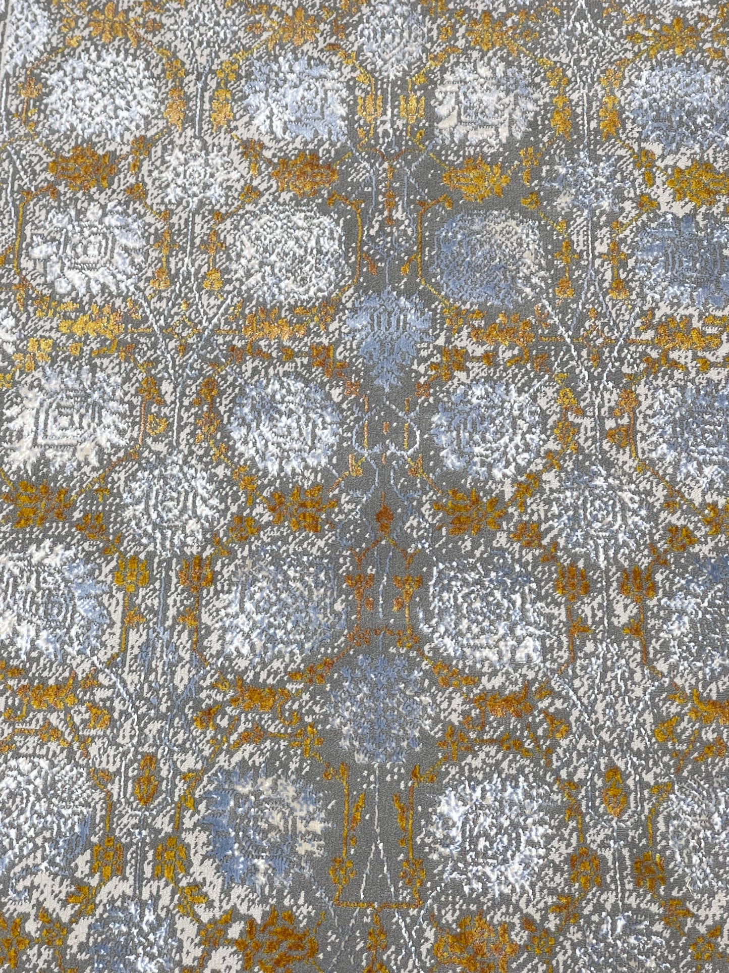 Irani viscose Rug , Woven Back
Article-317-Grey , Rust
Size : 3 ft width x 5 ft length (100 cm x 150cm)