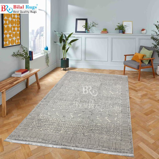 Irani Vintage Woven Rug.
 Article -2071-White
Size: 5 ft width x 7.3 ft length (150cm x 220cm)