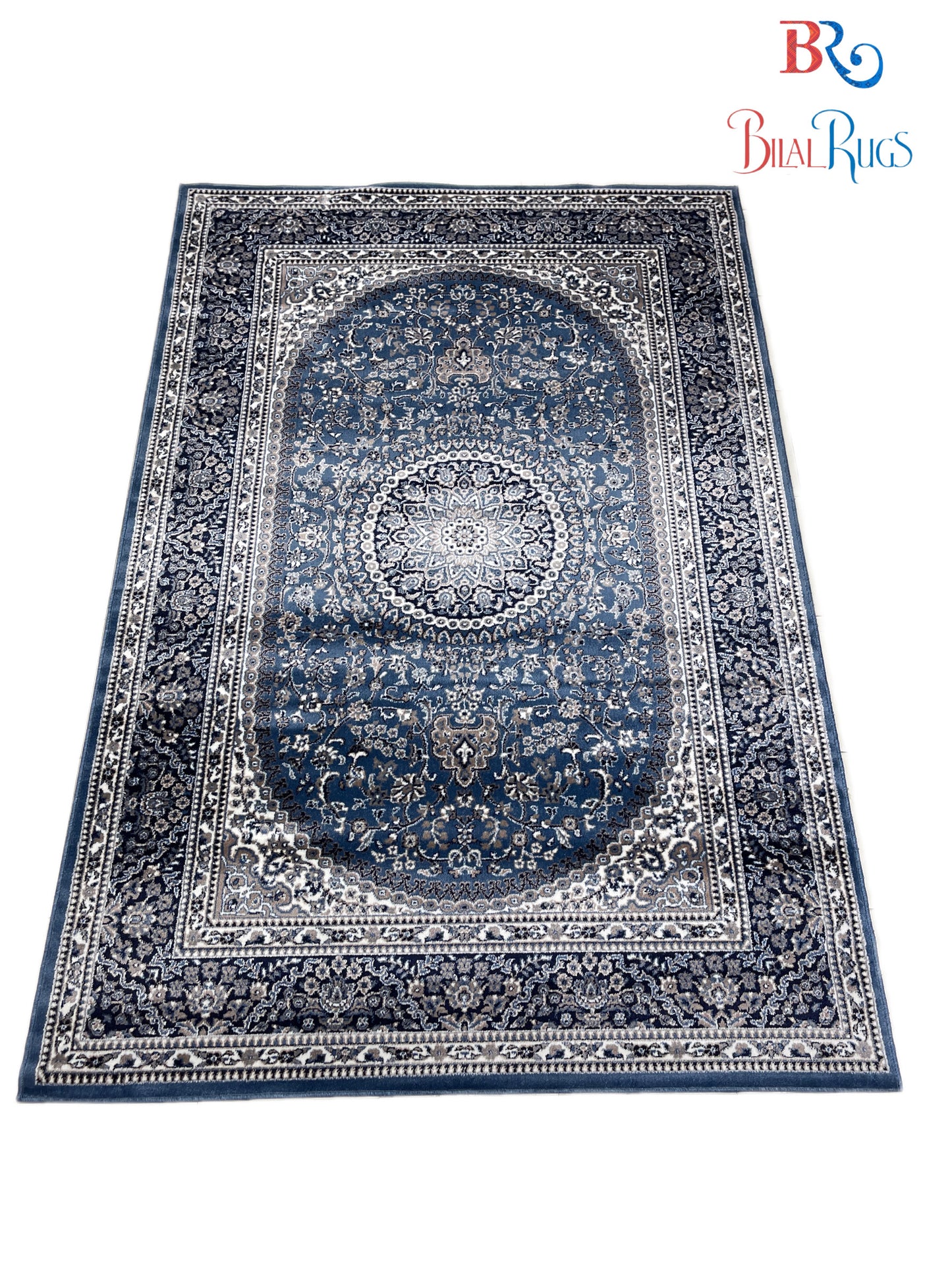 Persian polypropylene Rug,back woven(Article-22-Blue)
Size : 6.6 ft width x 9.6 ft length (200cm x 290cm)