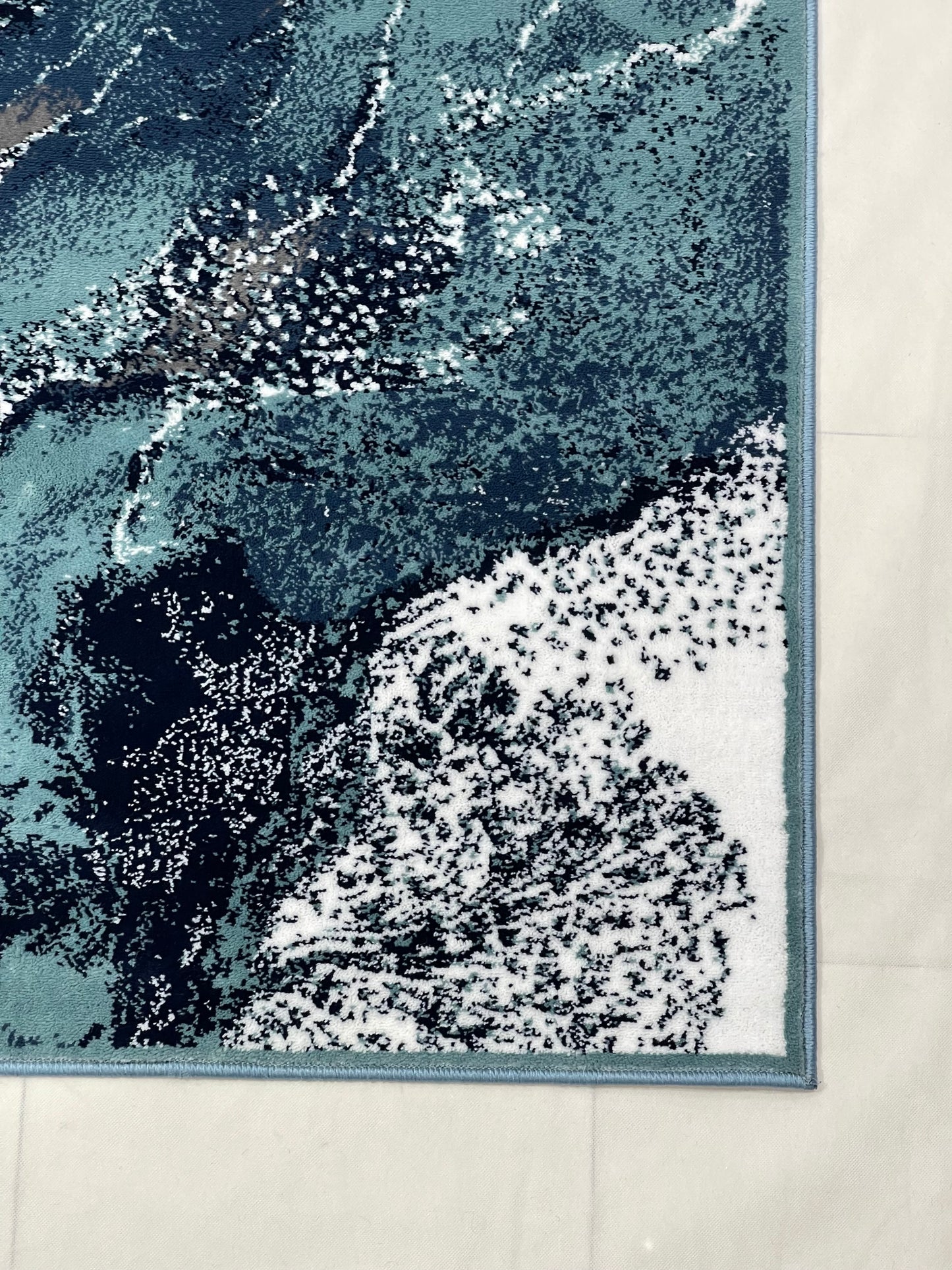 Modern polypropylene Rug,back woven(Article-6774-Feroze ) Size : 5ft width  x 7.3ft length (150cm x 220cm)