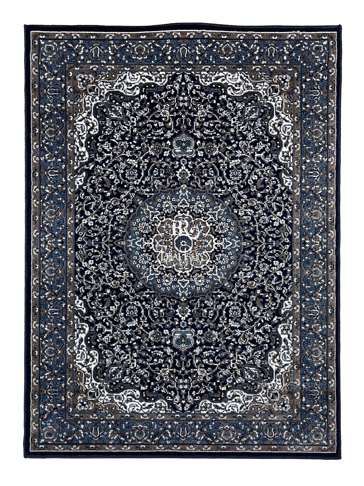Persian polypropylene Rug,back woven(Article-29-Dark Blue)
Size : 5ft width  x 7.3ft length (150cm x 220cm)