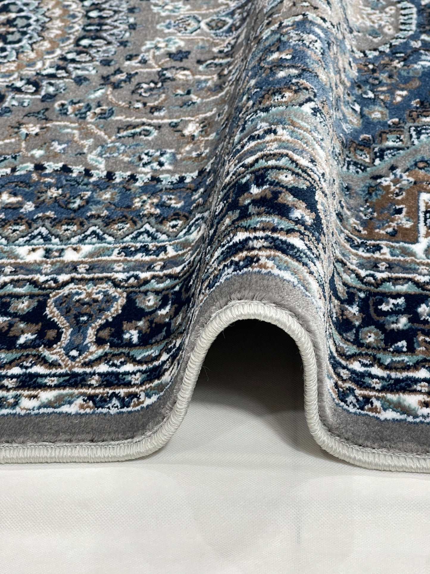 Persian polypropylene Rug,back woven(Article-23-Grey)