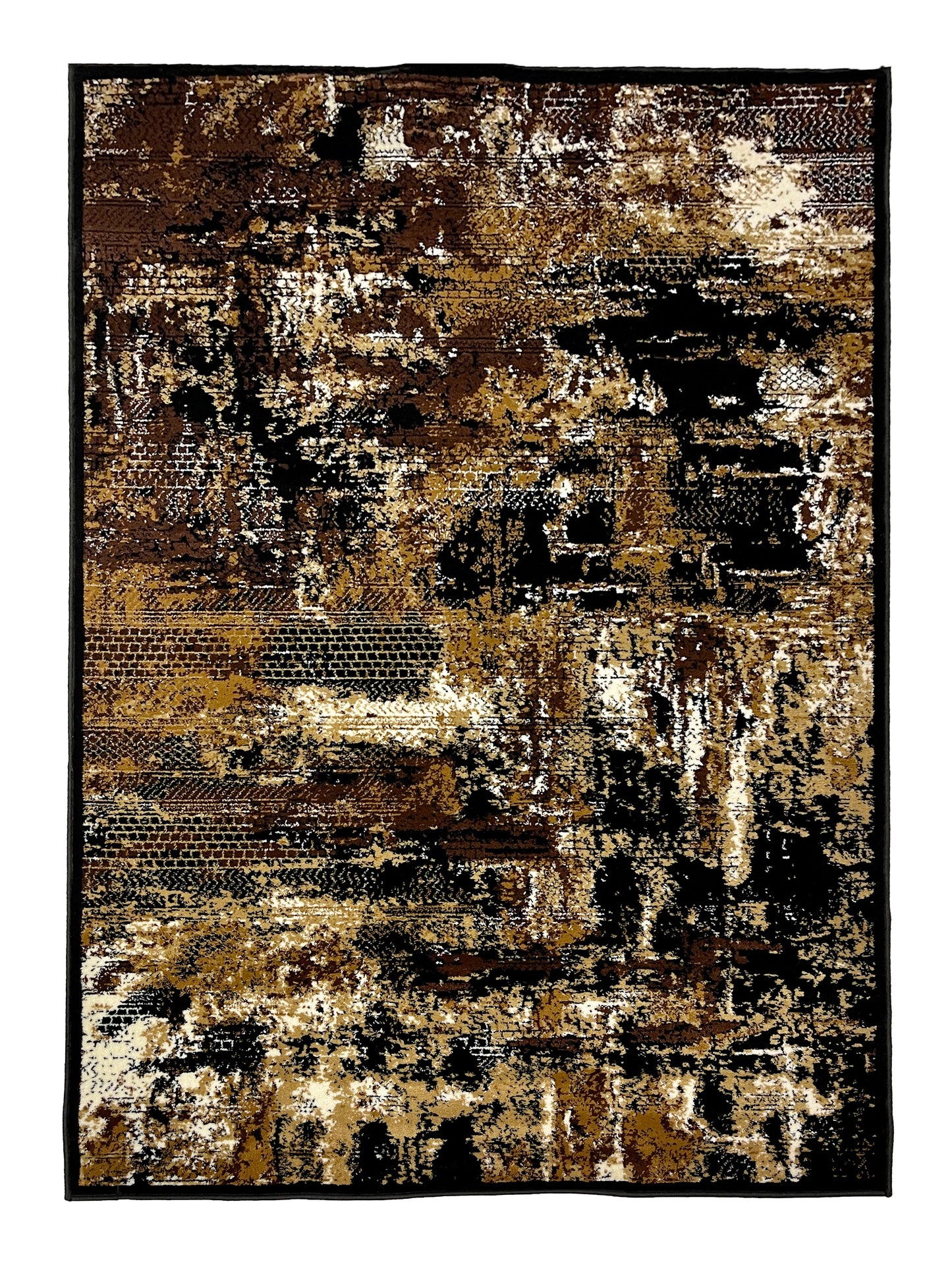 Modern polypropylene Rug,back woven(Article-6777-Black)
Size : 5ft width  x 7.3ft length (150cm x 220cm)