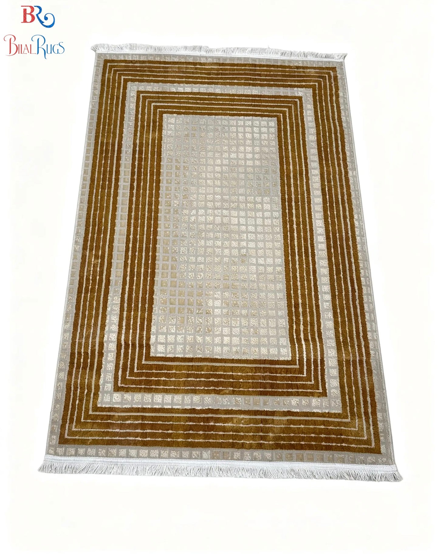 Irani viscose Rug , Woven Back
Article-301-Rust
Size : 3 ft width x 5 ft length (100 cm x 150cm)
