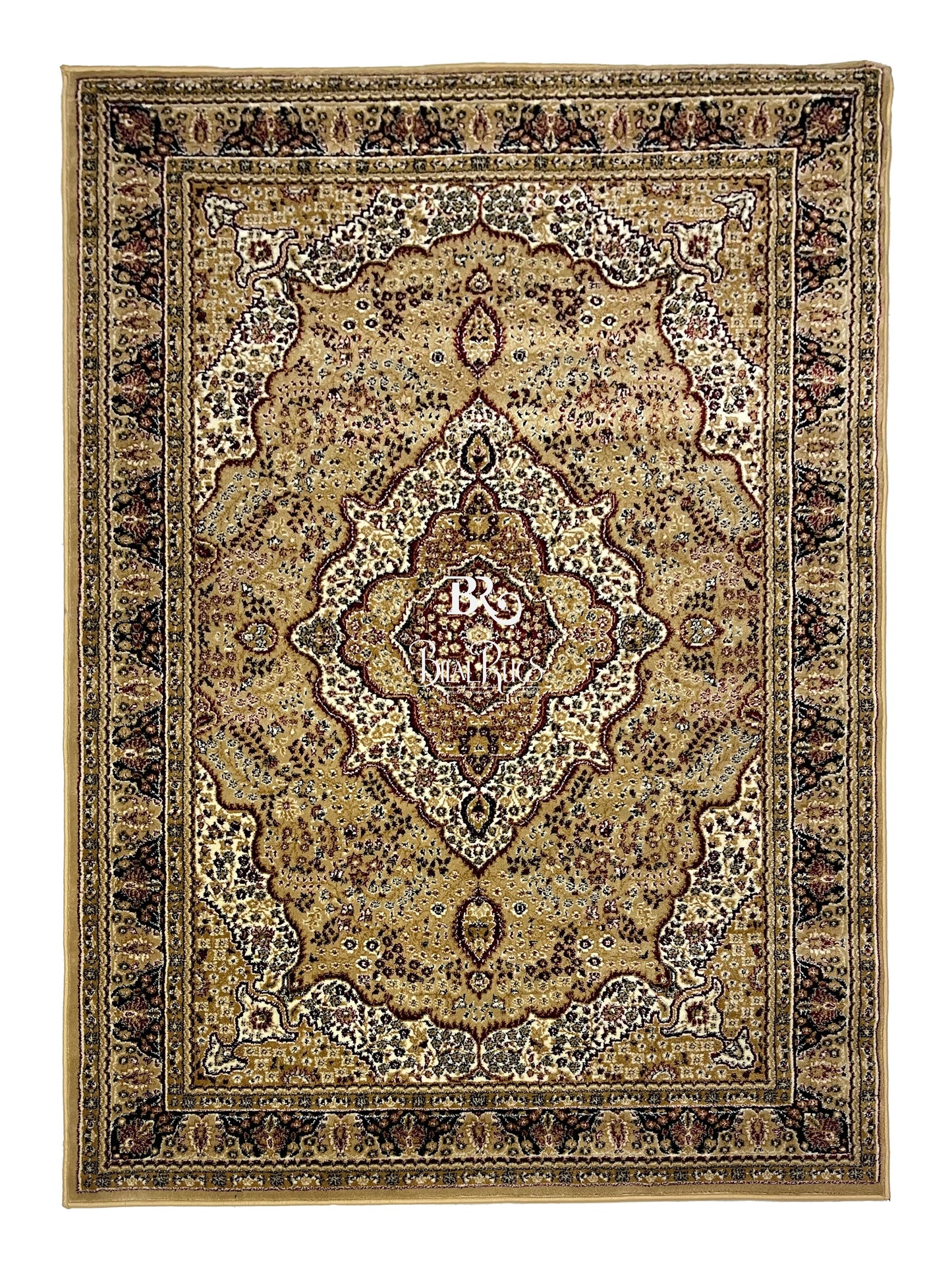 Persian polypropylene Rug,back woven(Article-25-Beige)