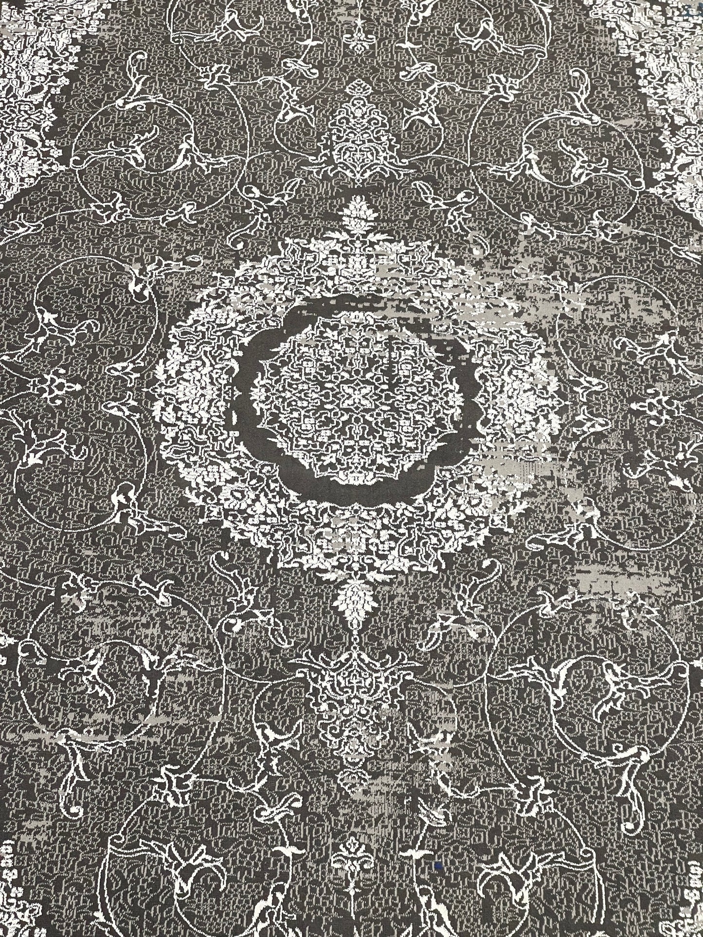 New Turkish Silk (Surya B) 
Size: 6.6 ft width x 9.6 ft length (200cm x 290cm)
Article -629- Grey & Blue