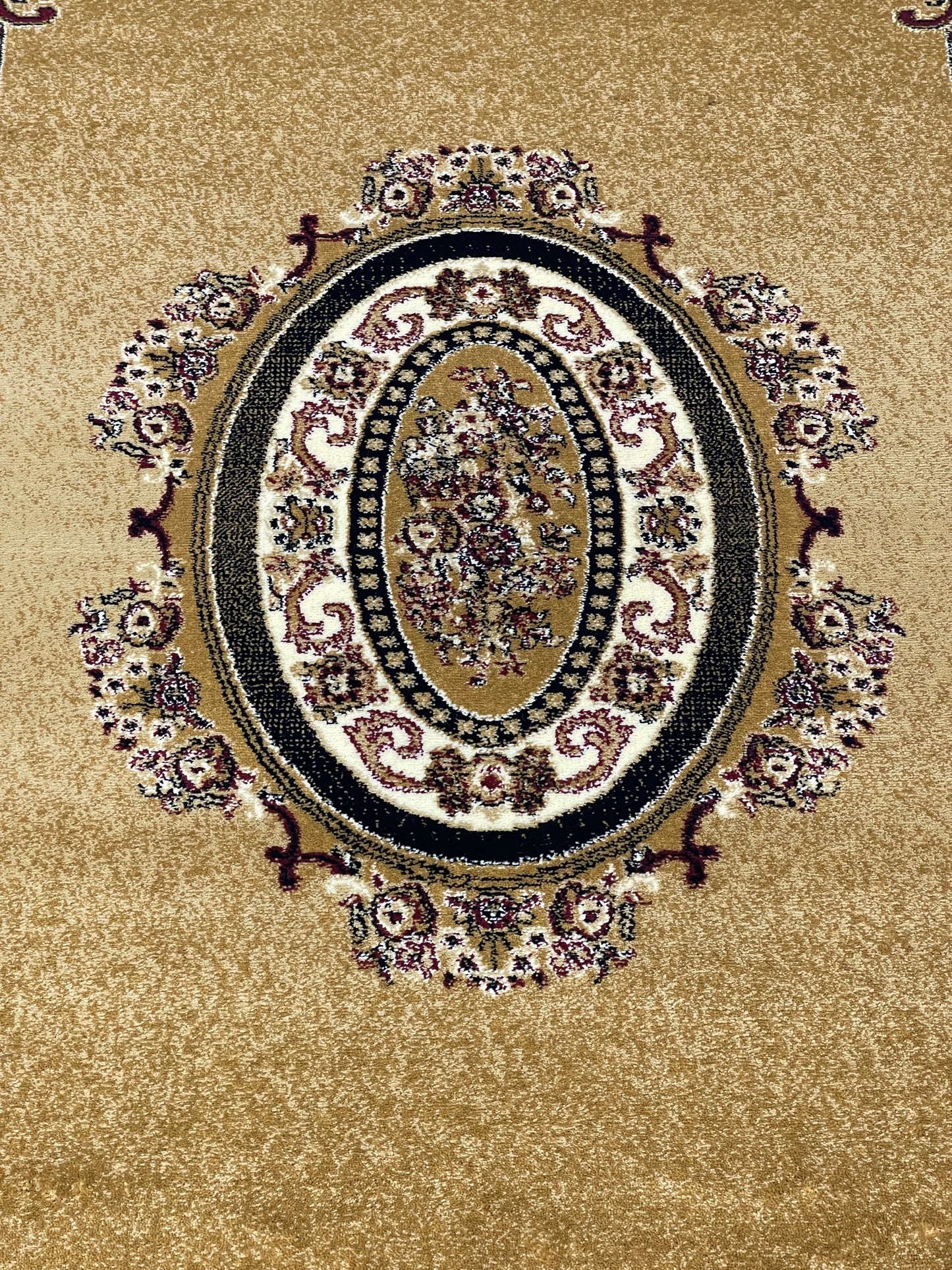 Versace polypropylene Rug,back woven(Article-75-Gold)
Size : 5ft width  x 7.3ft length (150cm x 220cm)