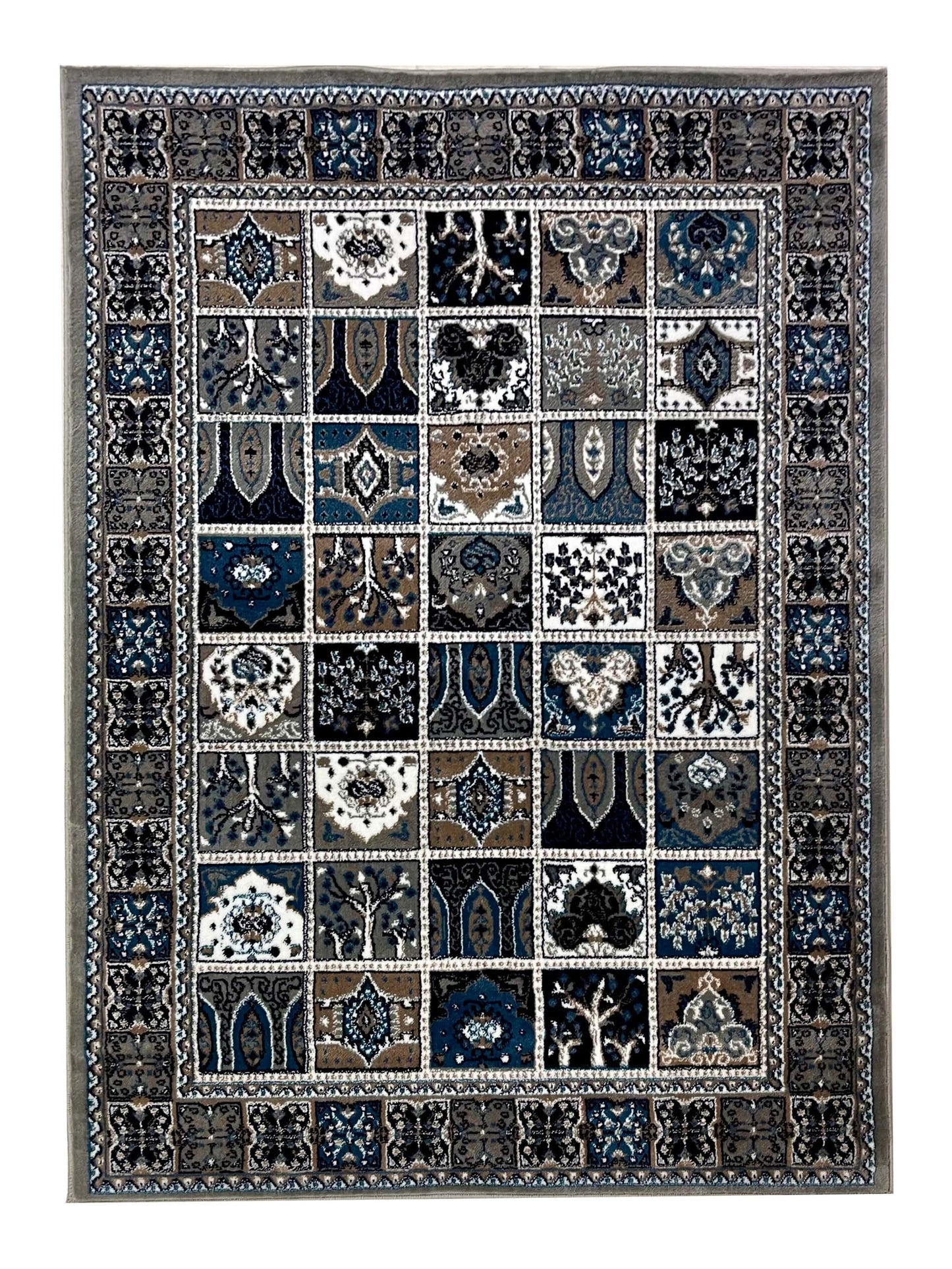 Persian Polypropylene Rug,back woven(Article-297-Grey)