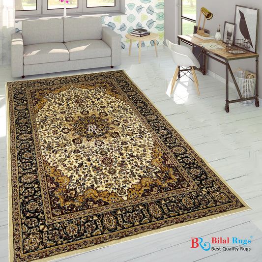 Persian polypropylene Rug,back woven(Article-20-Off White )