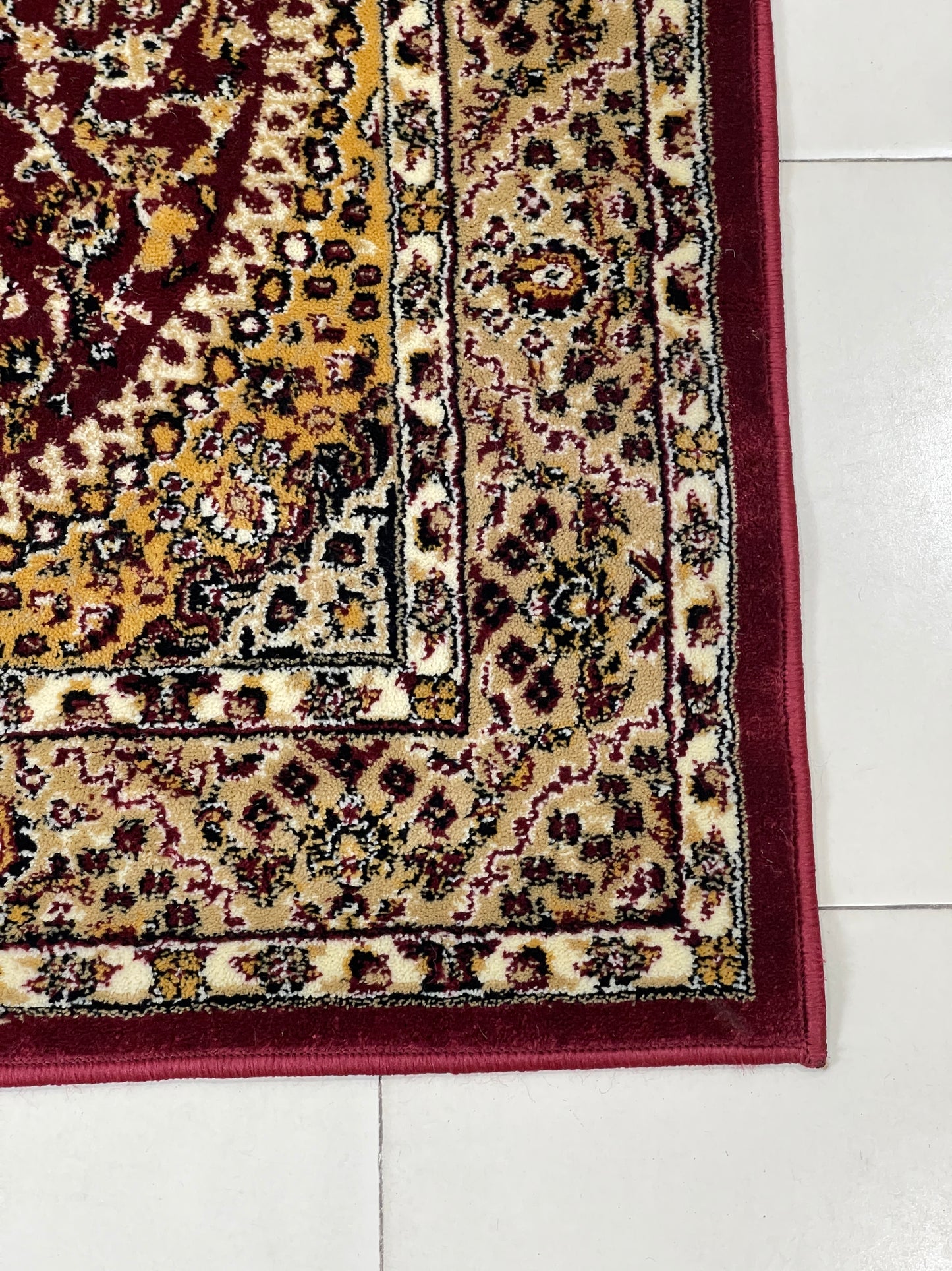 Persian polypropylene Rug,back woven(Article-22-Red)