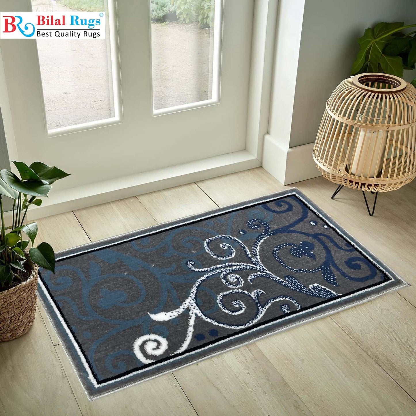 Grey Polypropylene Woven Door Mat.
Size : 40 cm x 75 cm